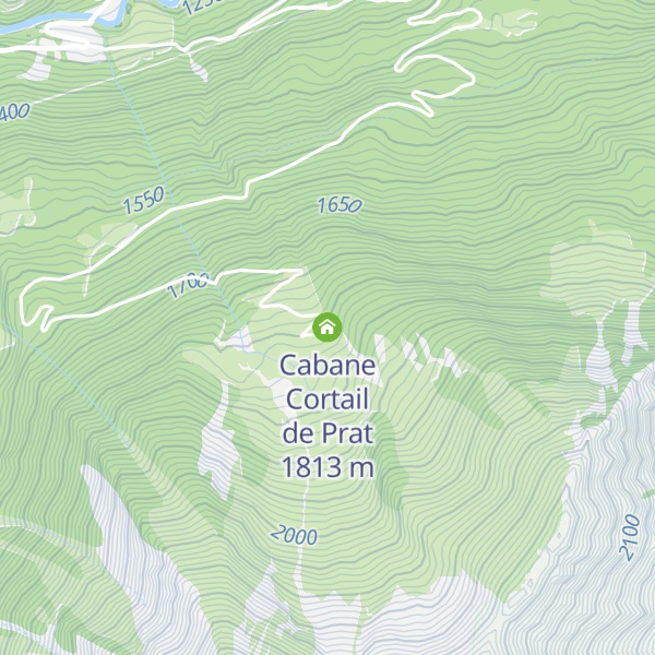 Map of Cabane Cortail de Prat