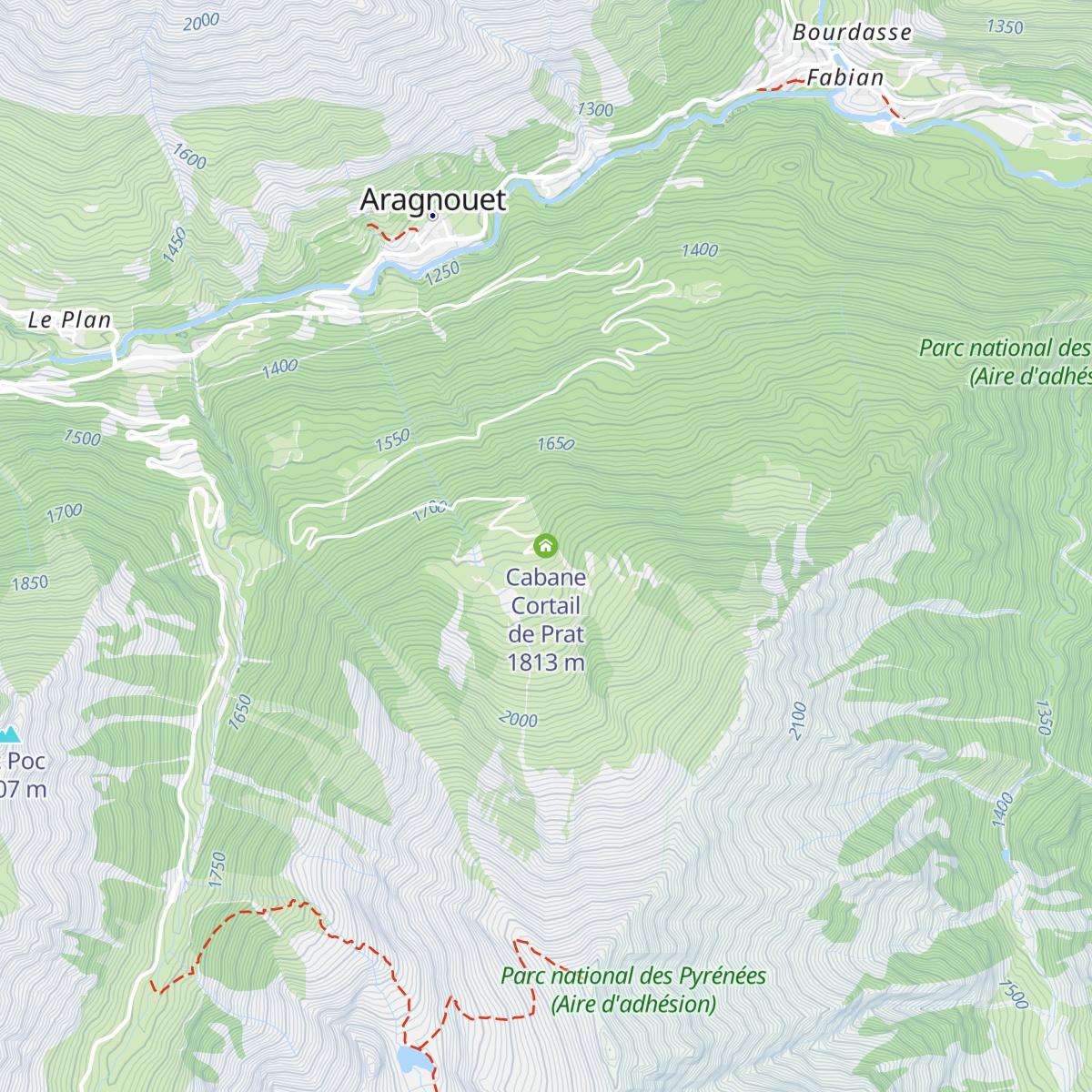 Cabane Cortail de Prat map