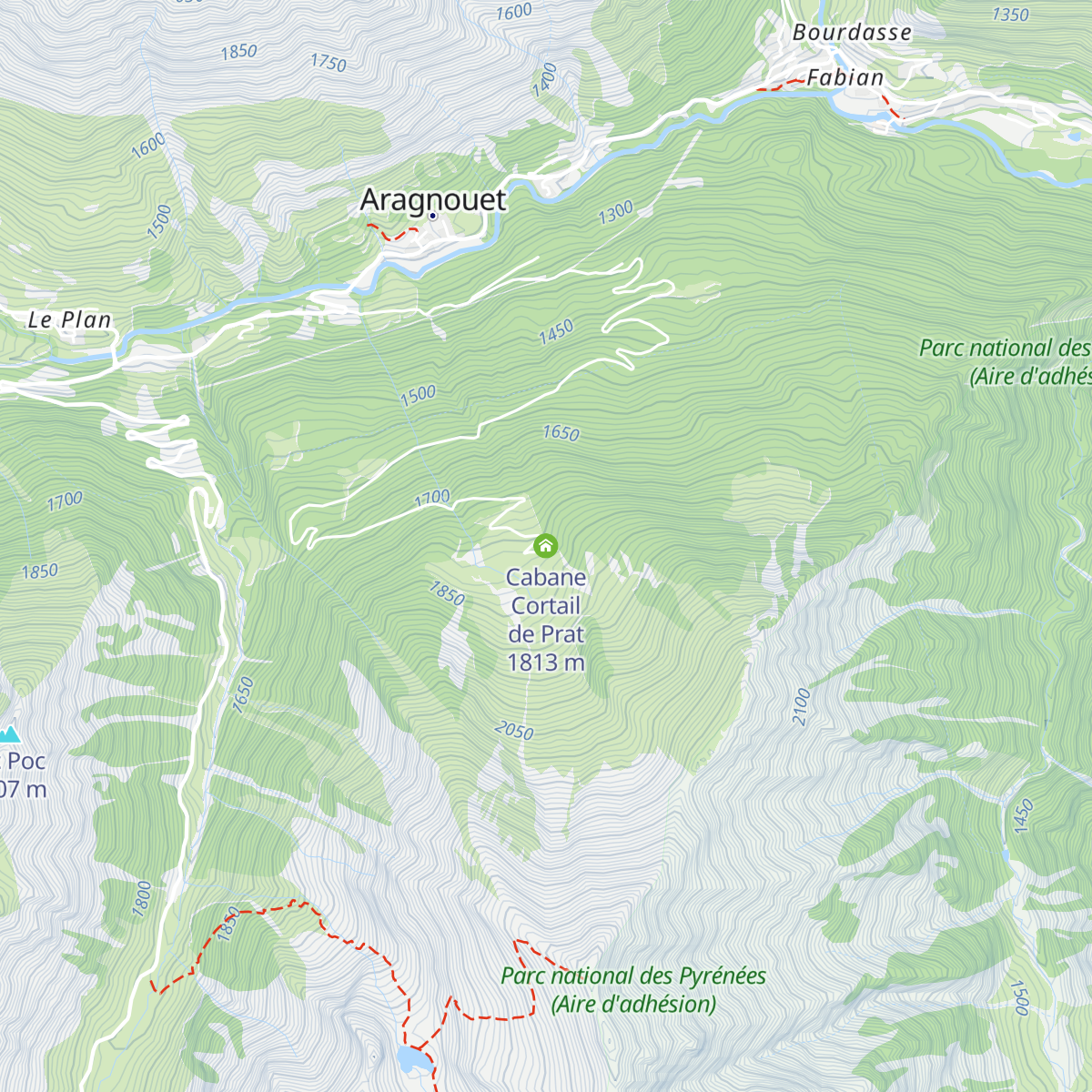 Cabane Cortail de Prat map
