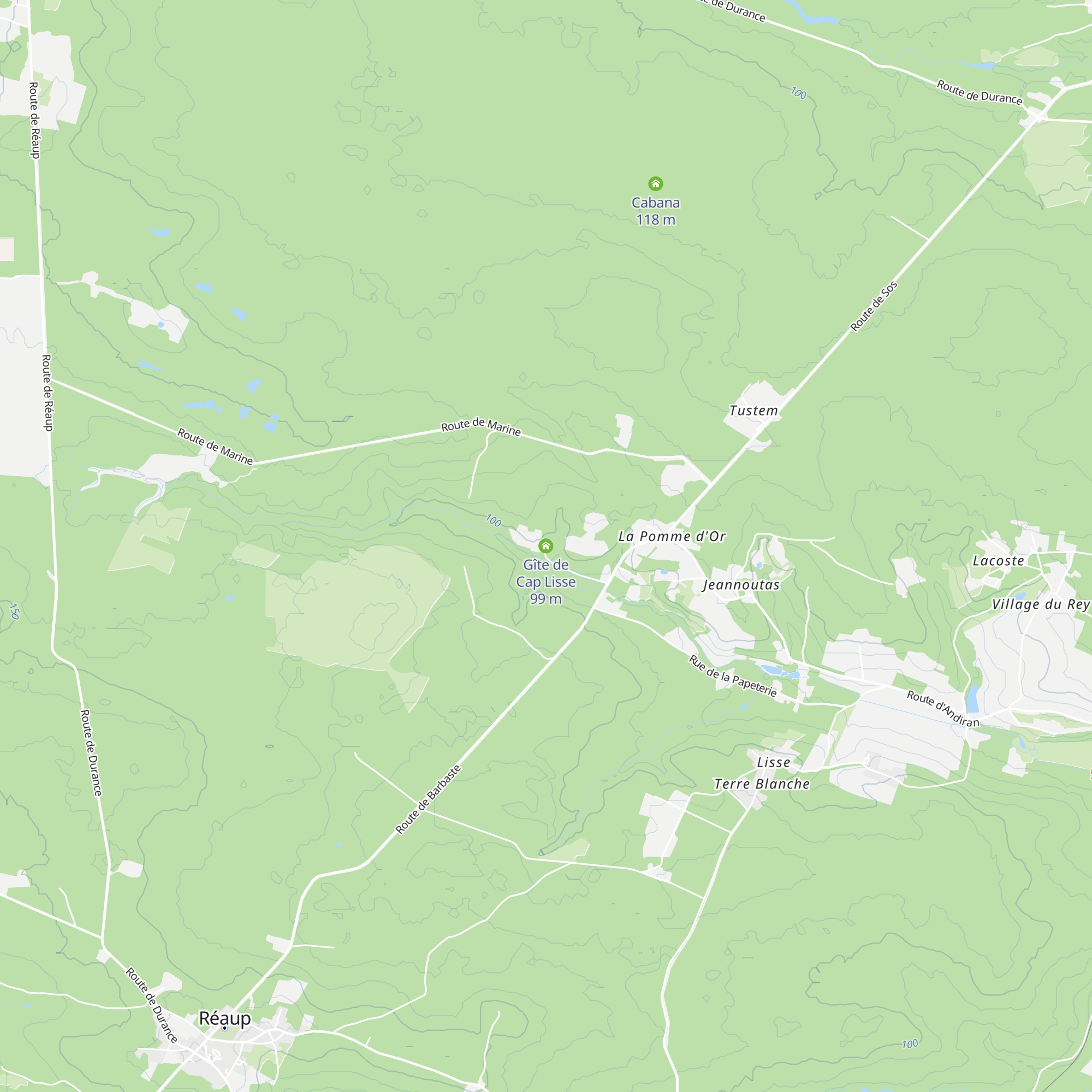 Gîte de Cap Lisse map