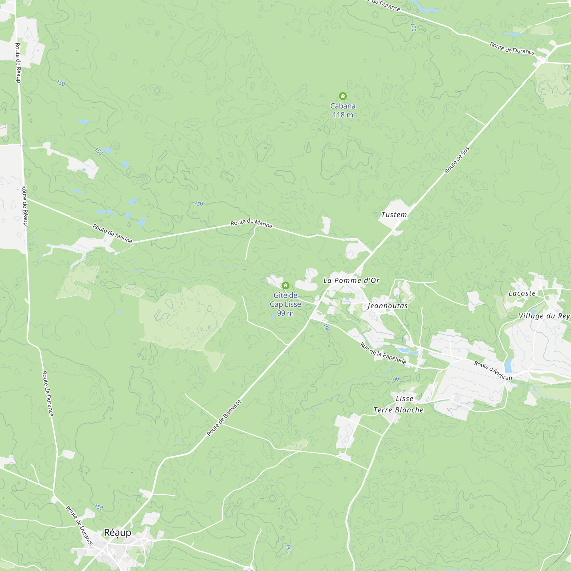 Gîte de Cap Lisse map
