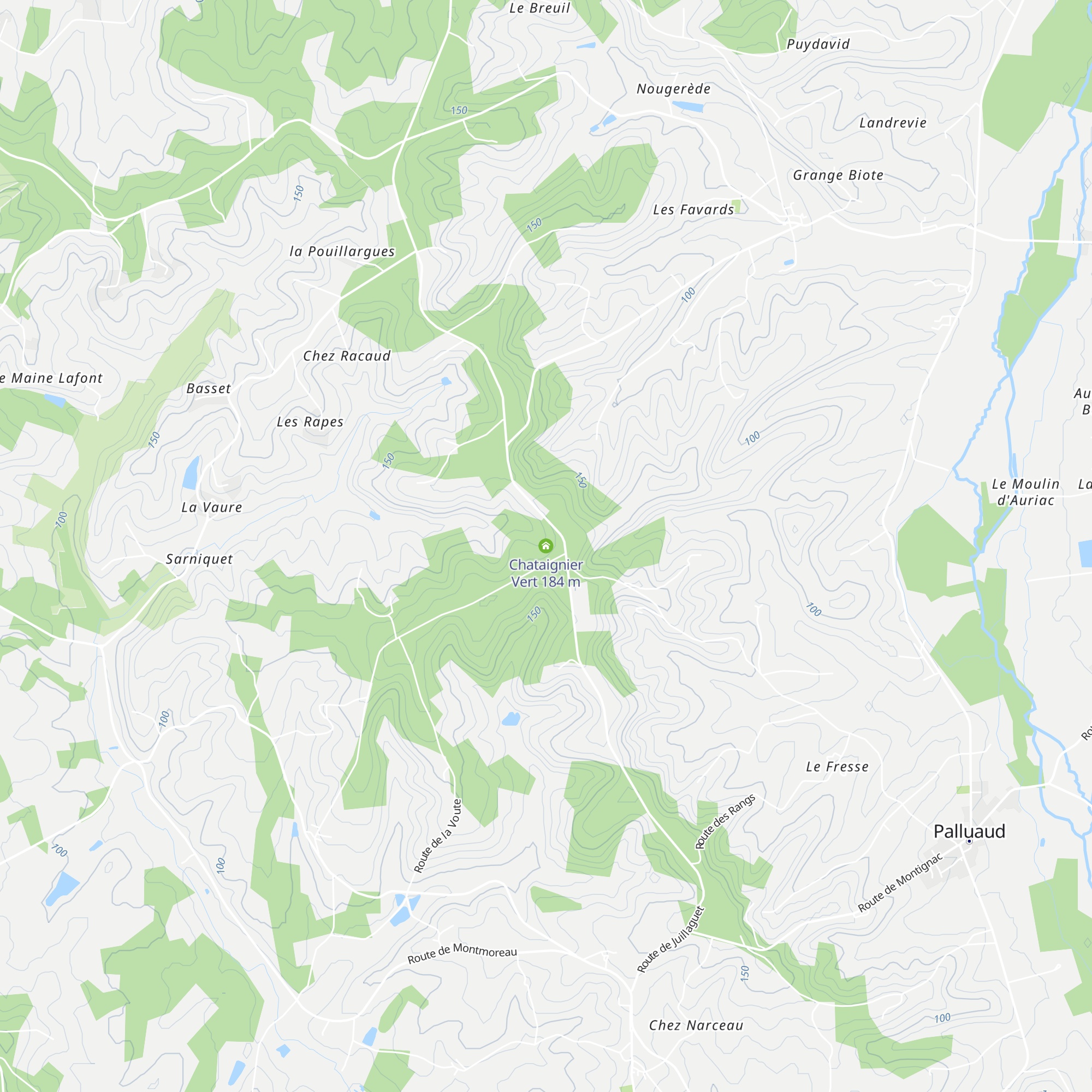 Chataignier Vert map