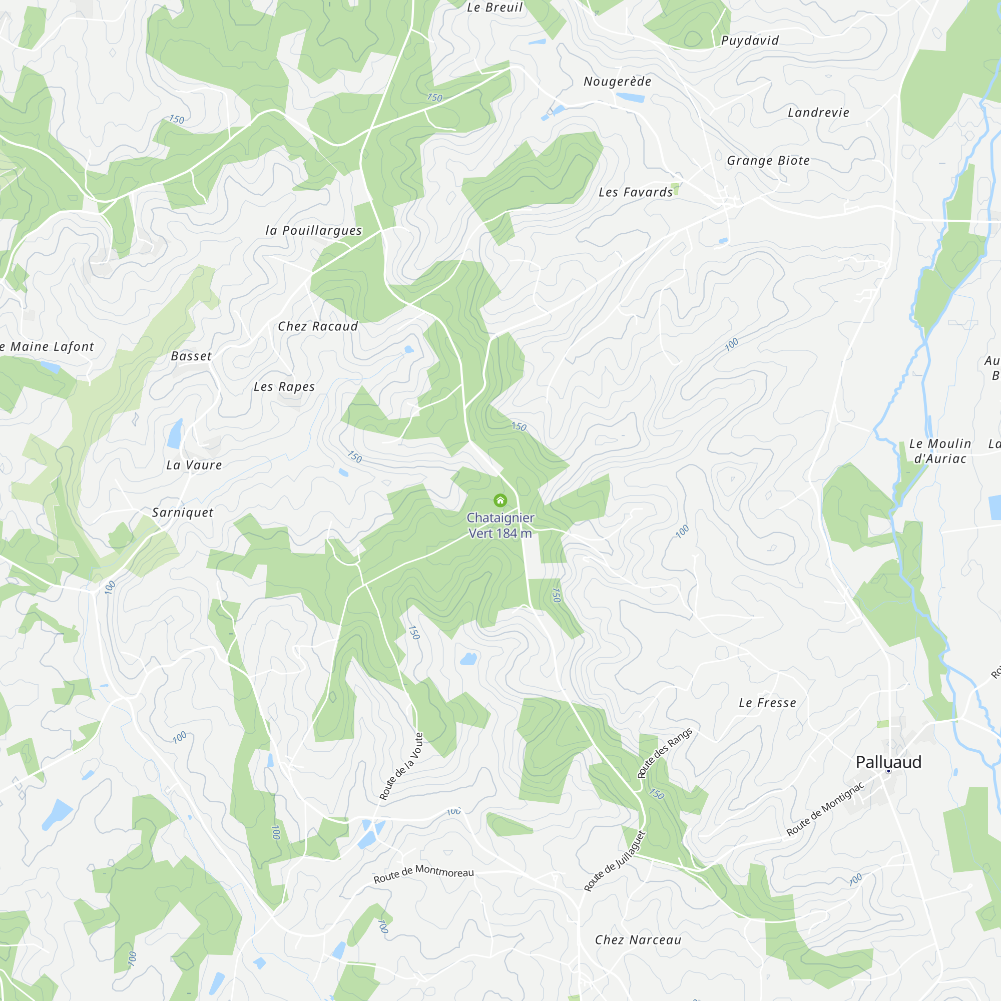 Chataignier Vert map