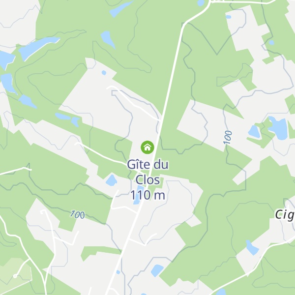 Map of Gîte du Clos
