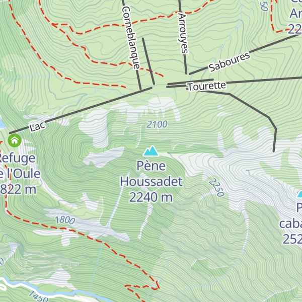 Map of Pène Houssadet