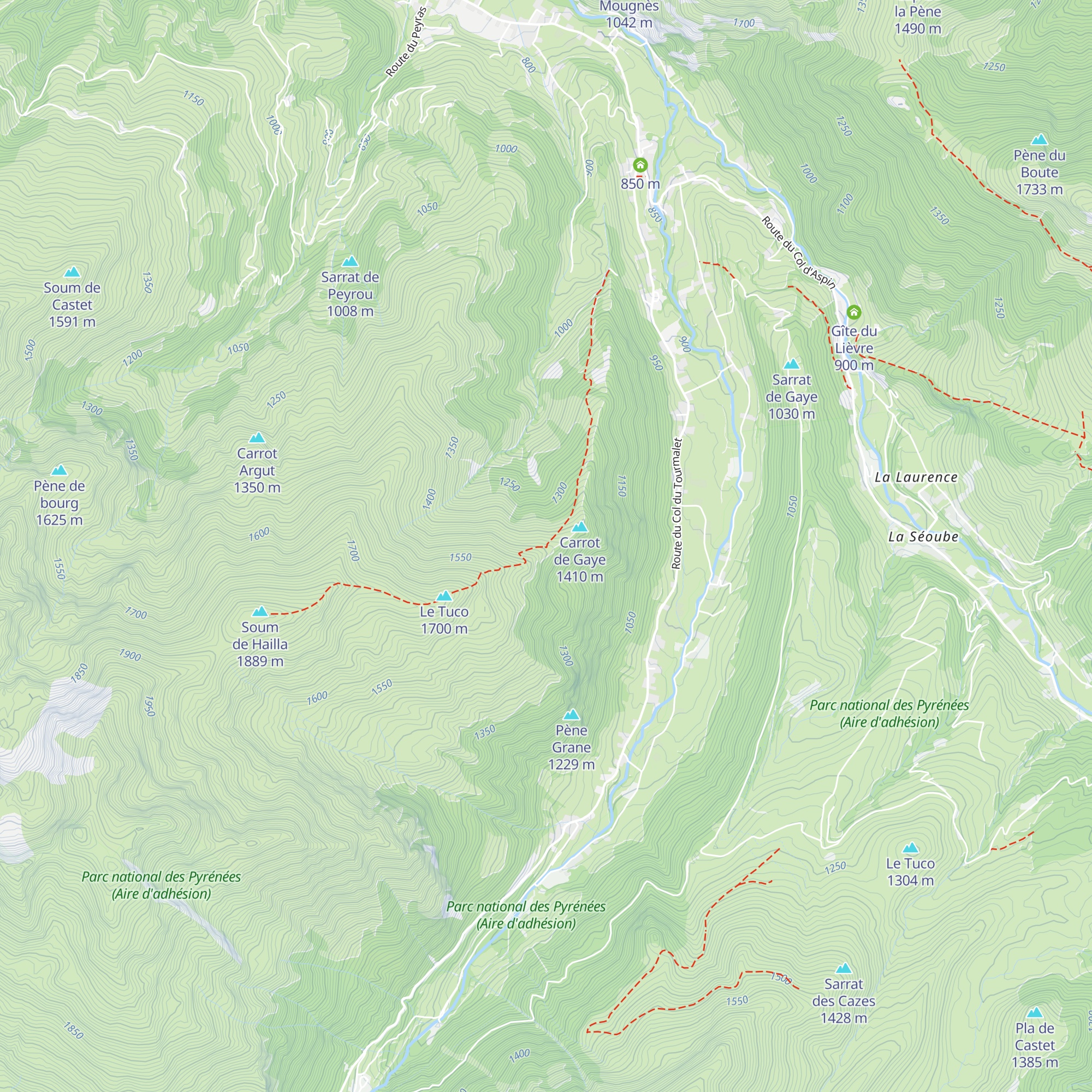 Courtaou d'Empièye map