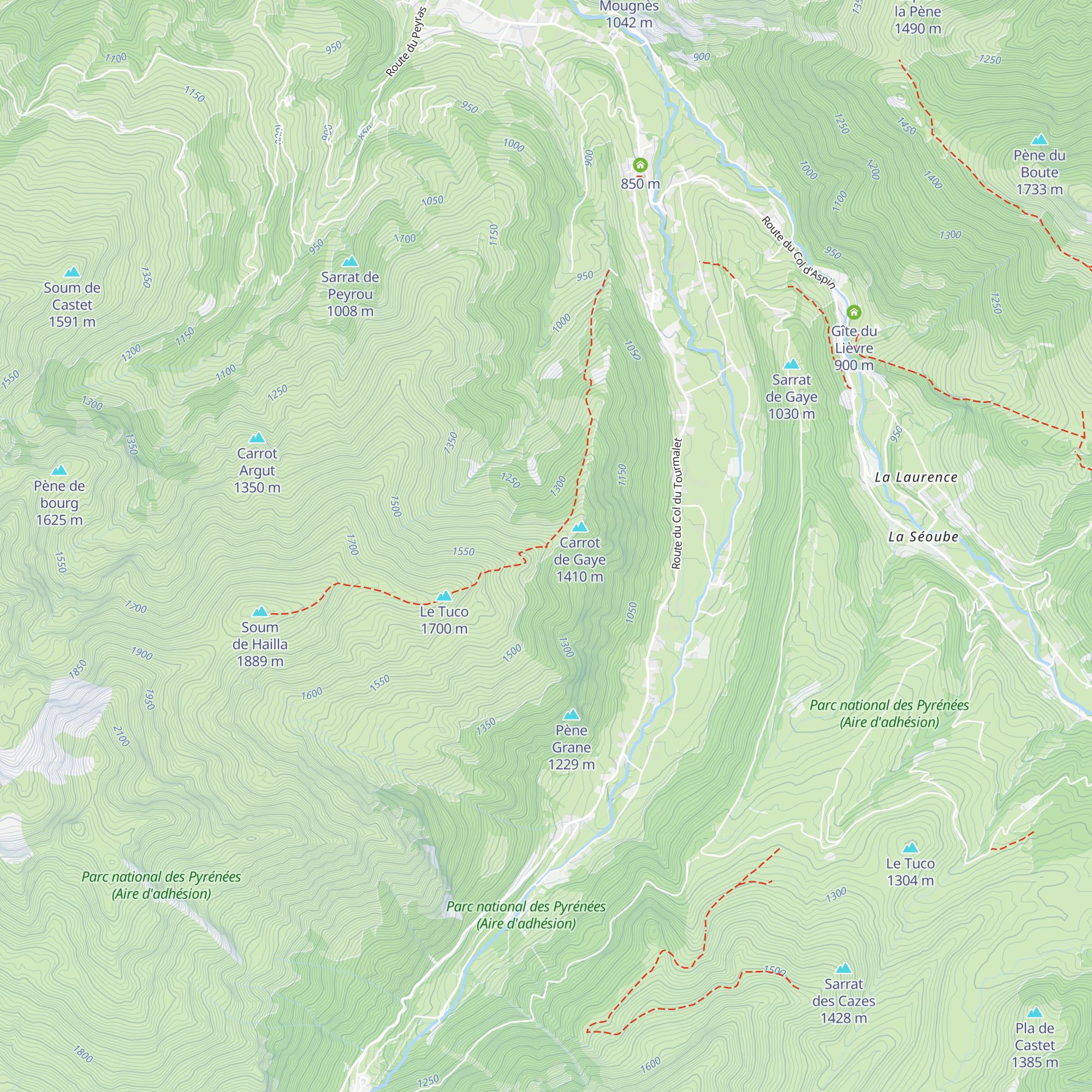Courtaou d'Empièye map