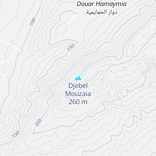 Map of Djebel Mouzaïa
