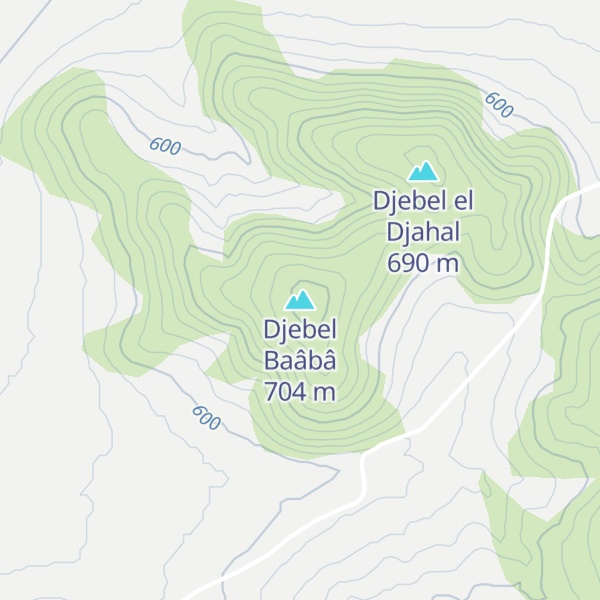 Map of Djebel Baâbâ