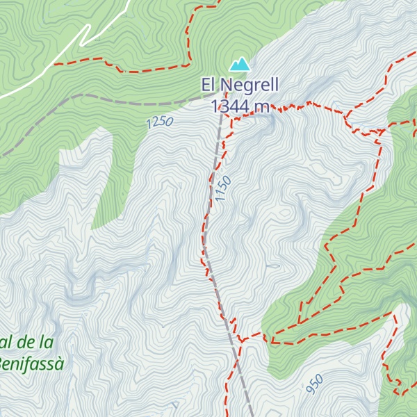 Map of Portelles del Canal del Blat
