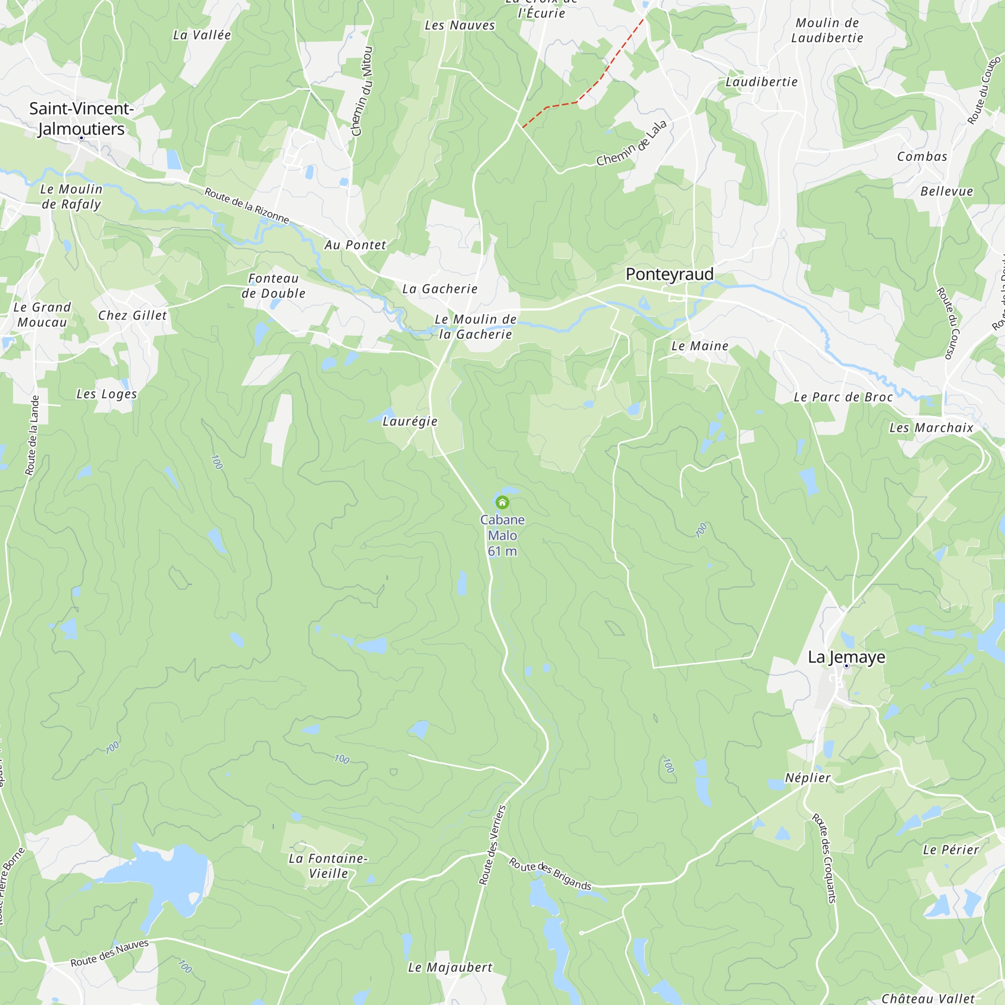Cabane Malo map