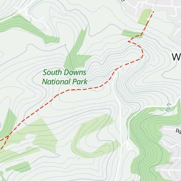Map of Combe Hill
