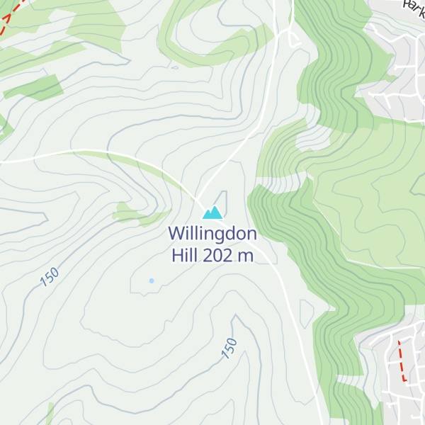 Map of Willingdon Hill