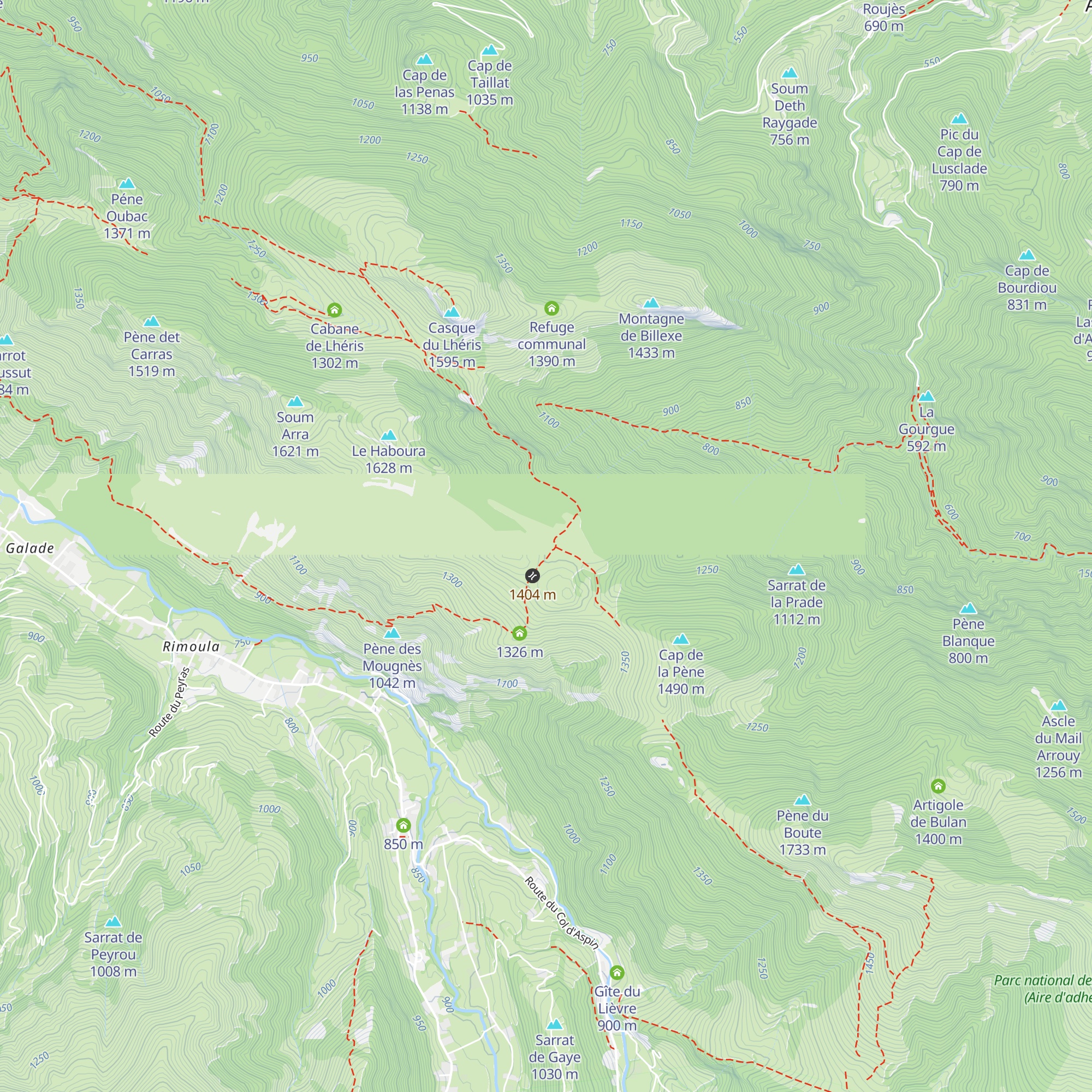 Cabane de Banios map