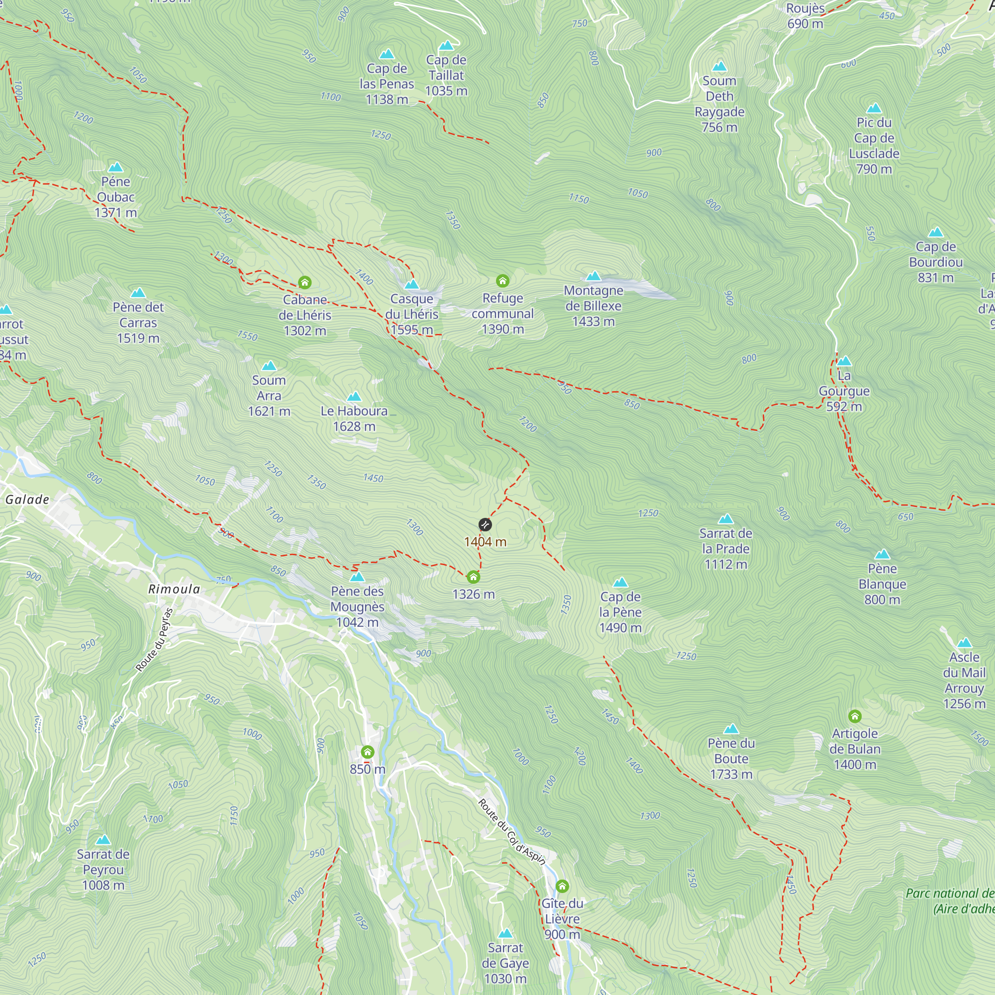 Cabane de Banios map