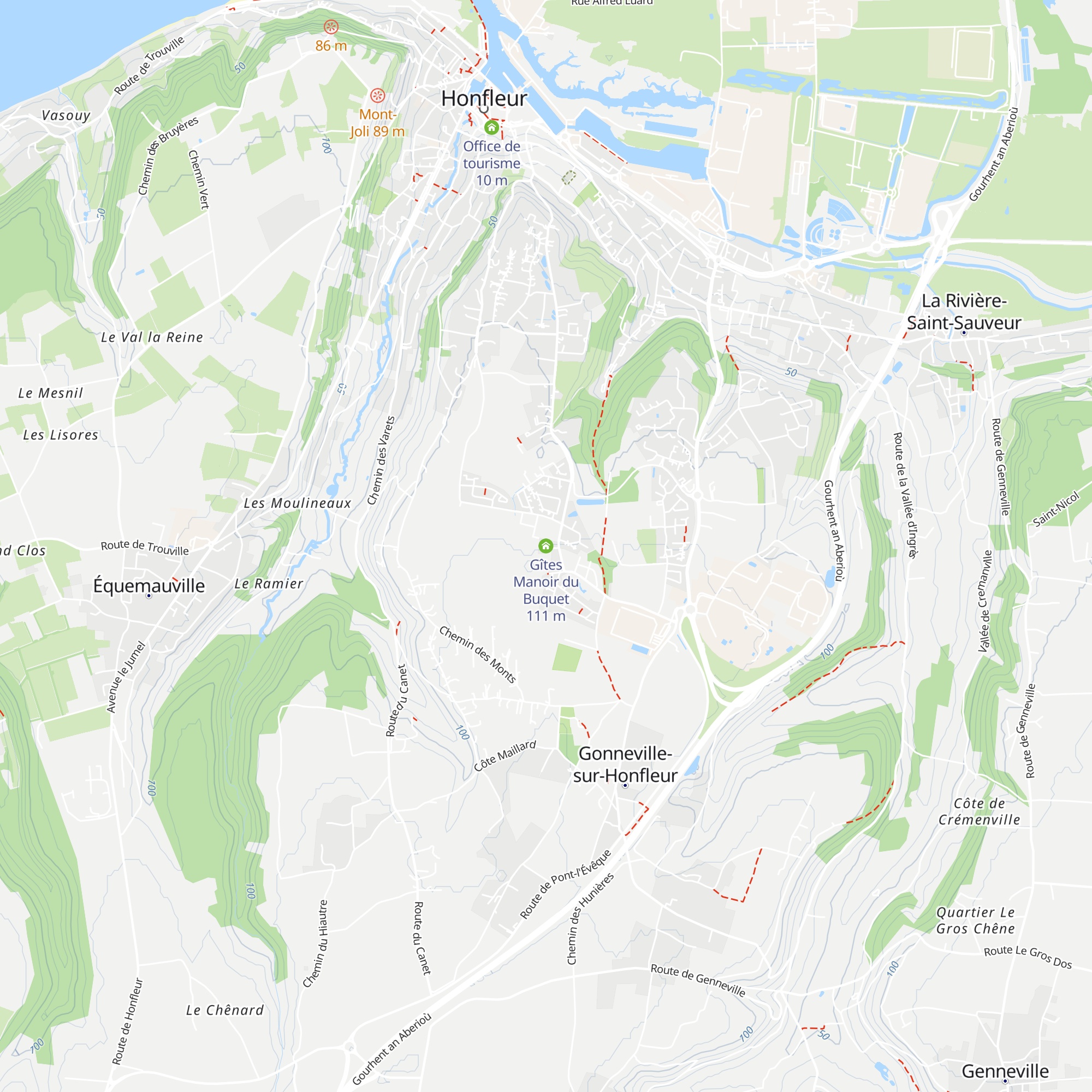 Gîtes Manoir du Buquet map
