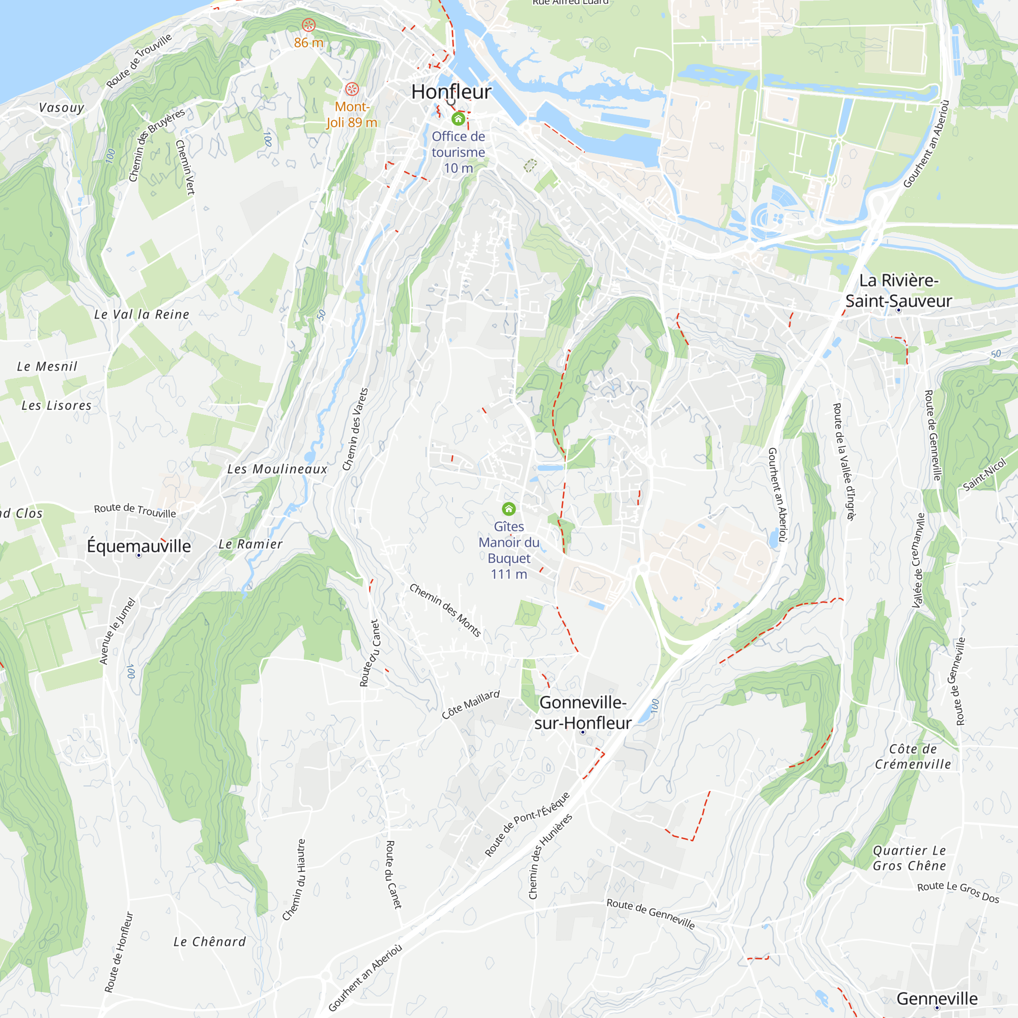 Gîtes Manoir du Buquet map