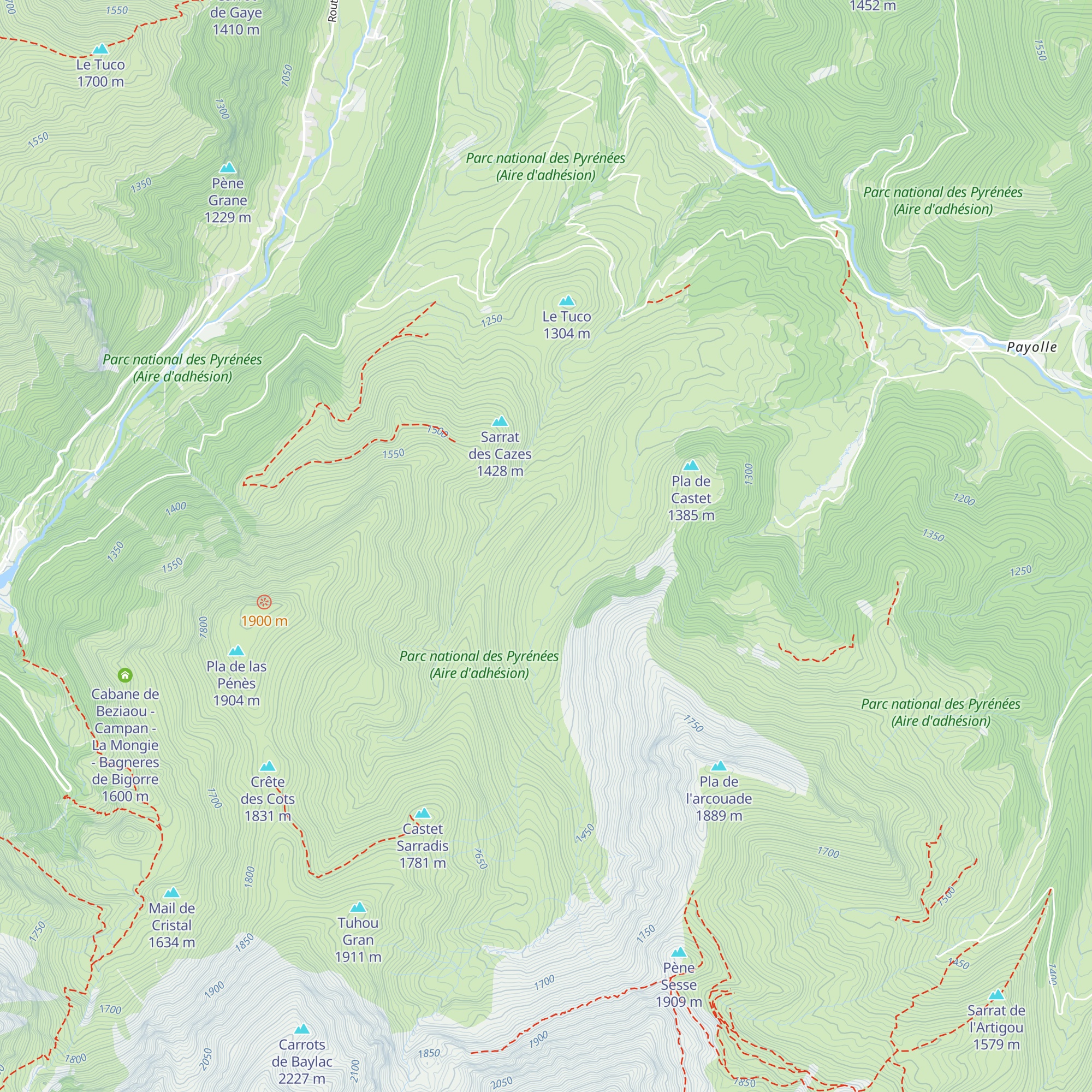 Cabane des esclozes map