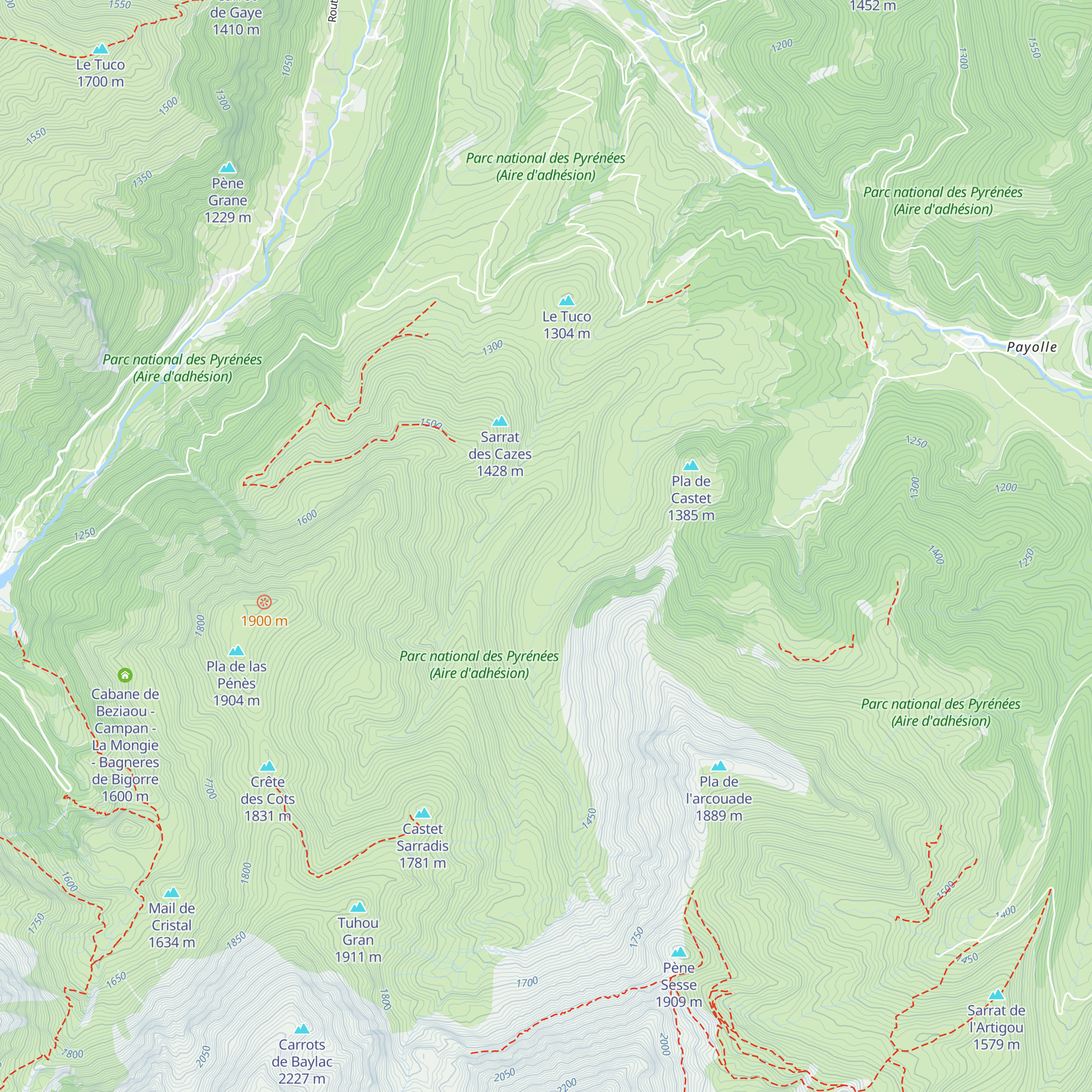 Cabane des esclozes map