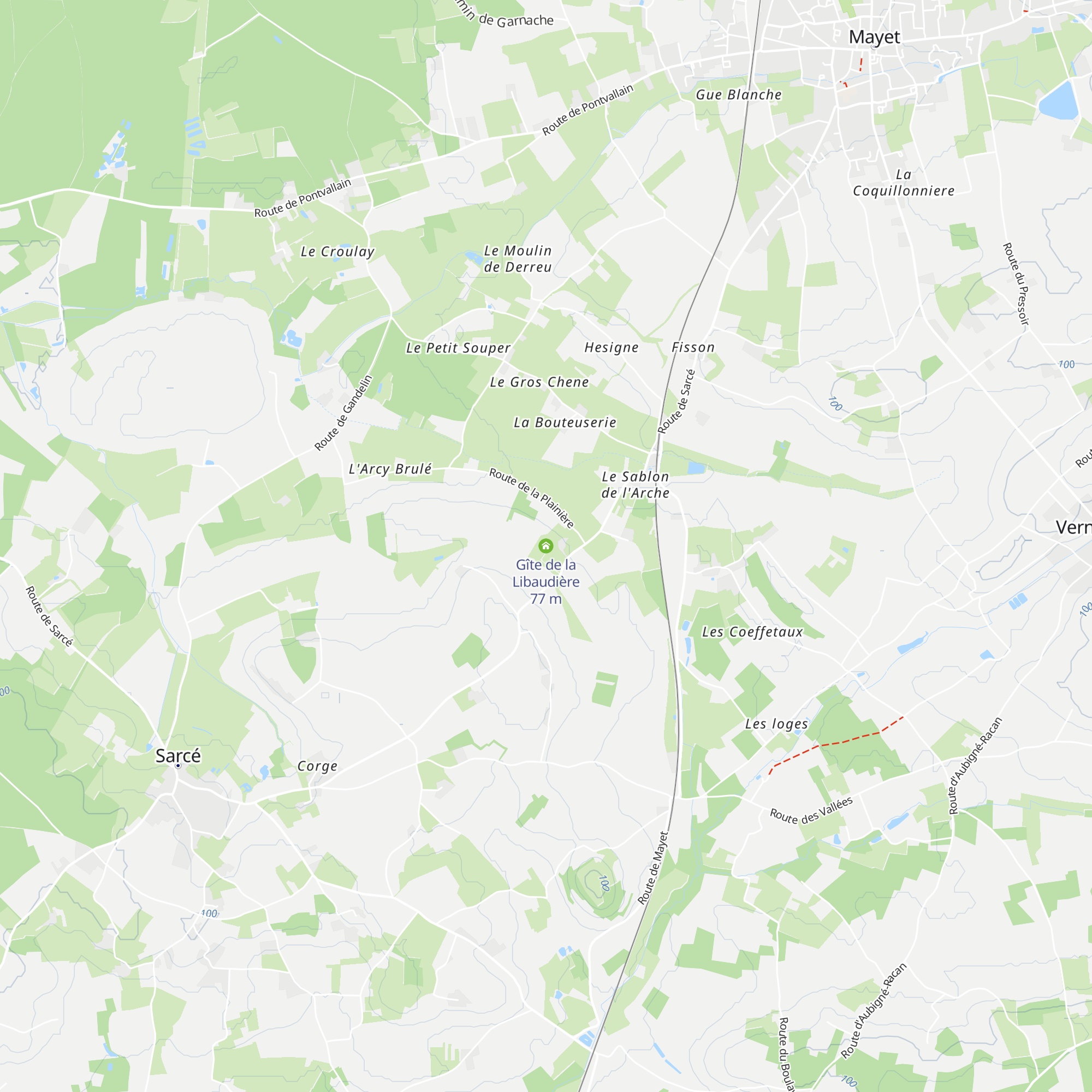 Gîte de la Libaudière map