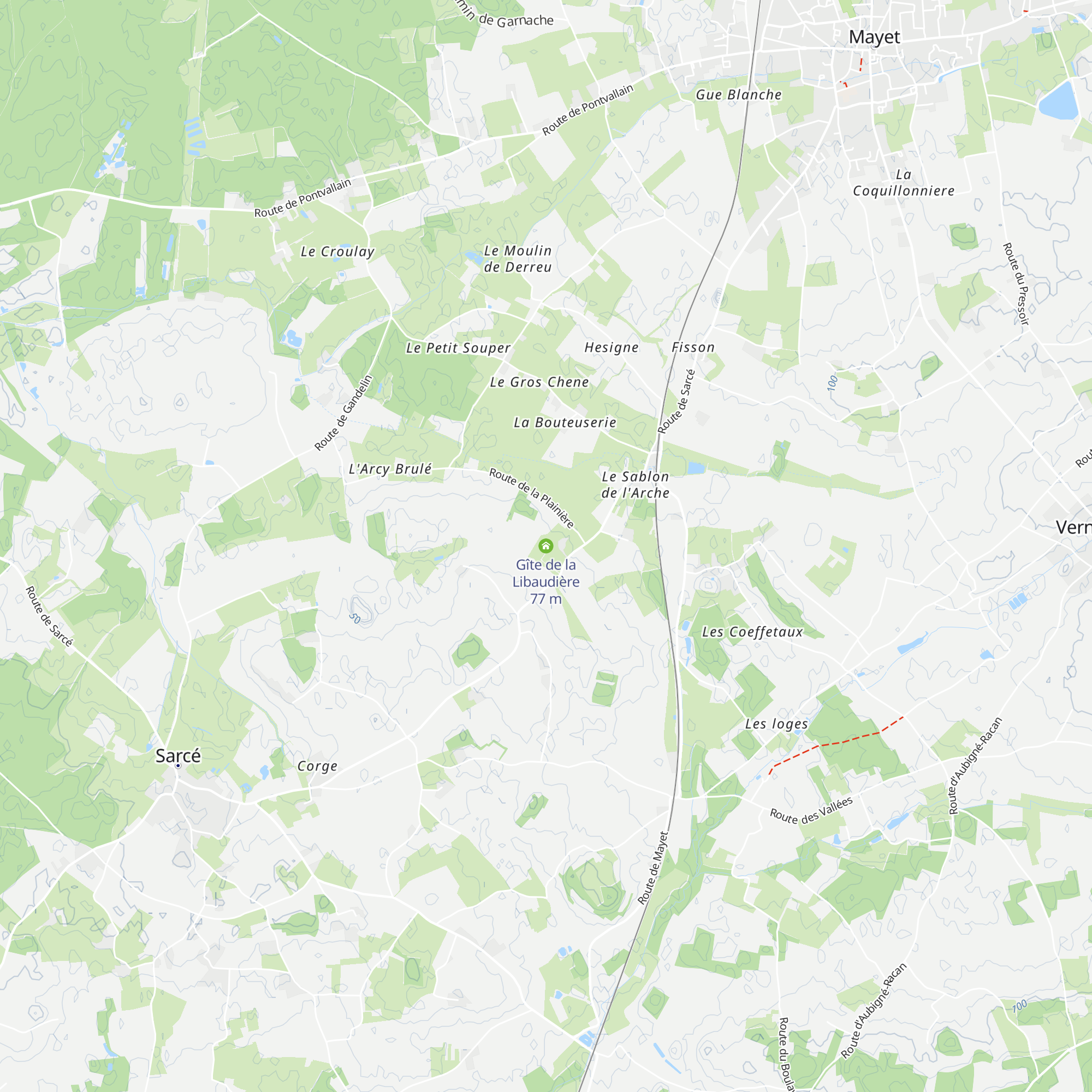 Gîte de la Libaudière map