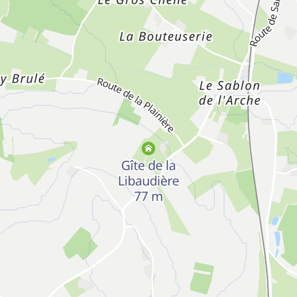 Map of Gîte de la Libaudière