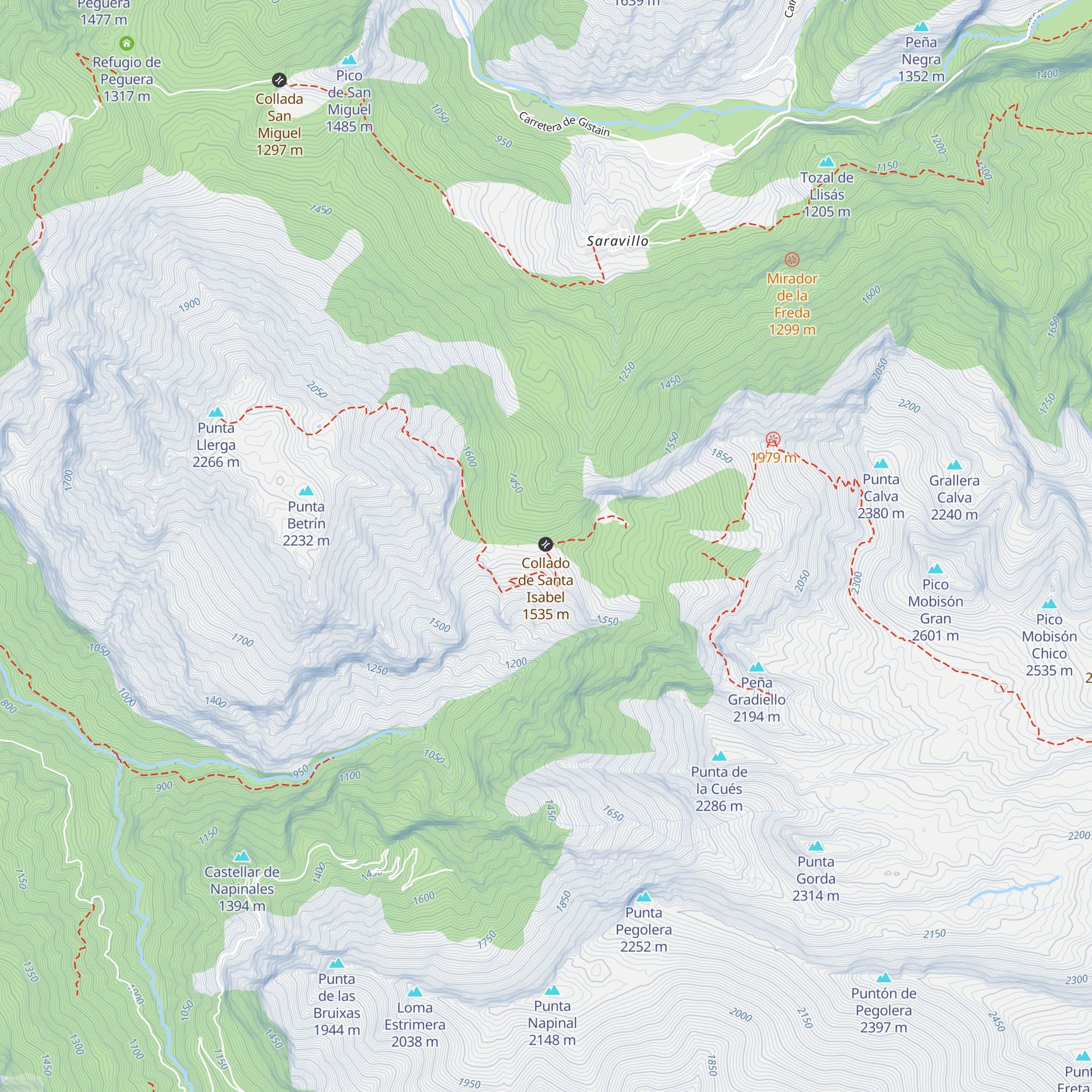 Refugio de Santa Isabel map