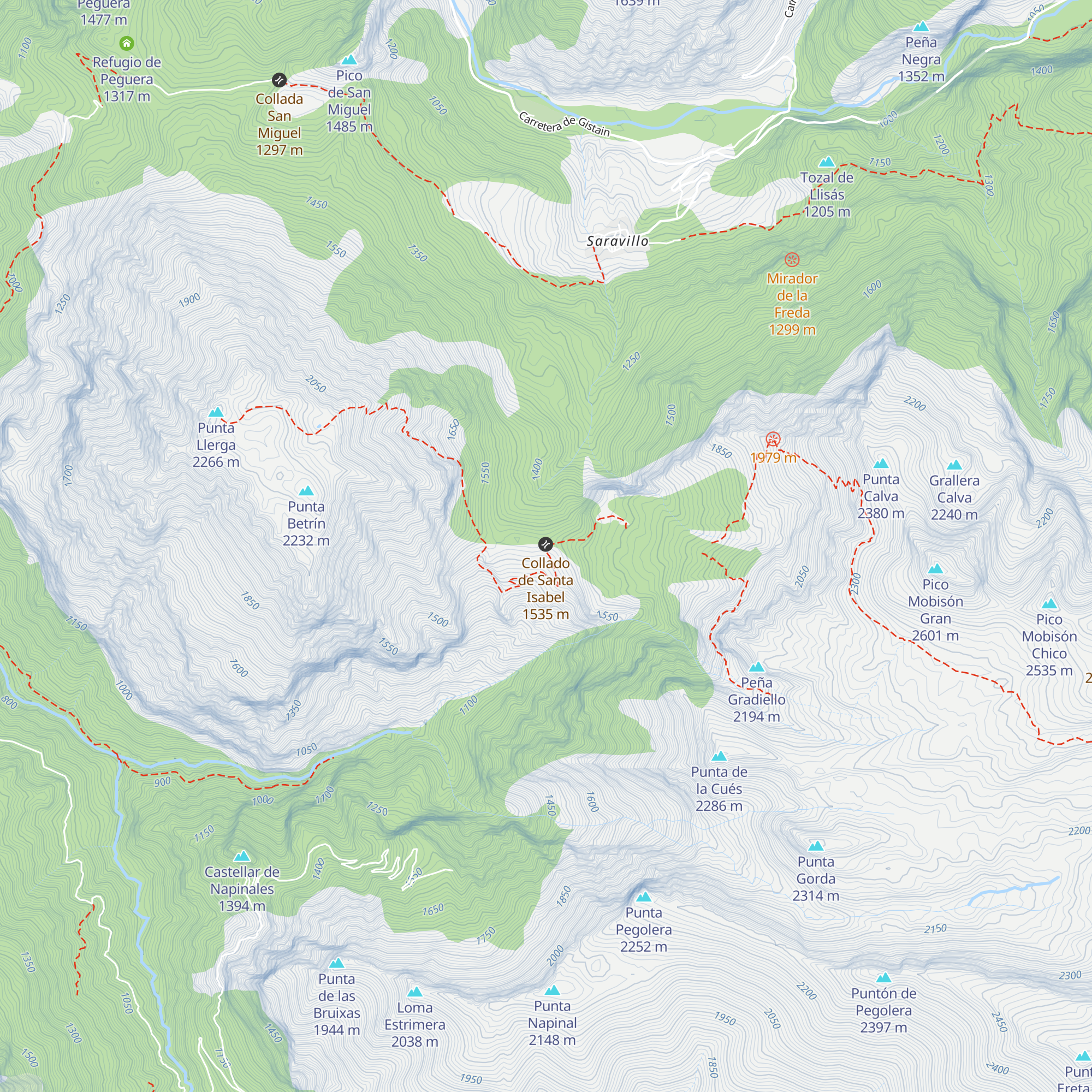 Refugio de Santa Isabel map