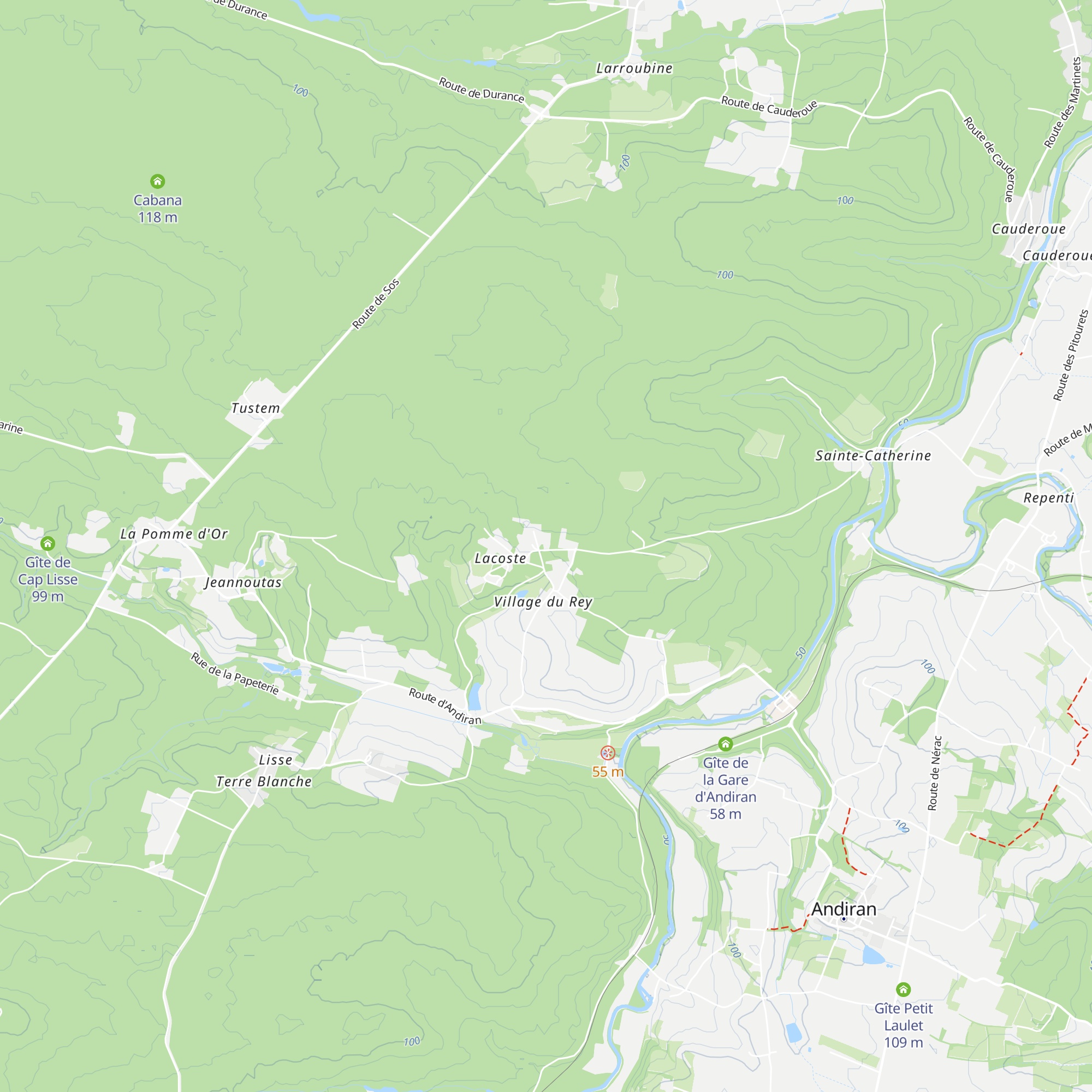 Gîte à l'Orée des bois map