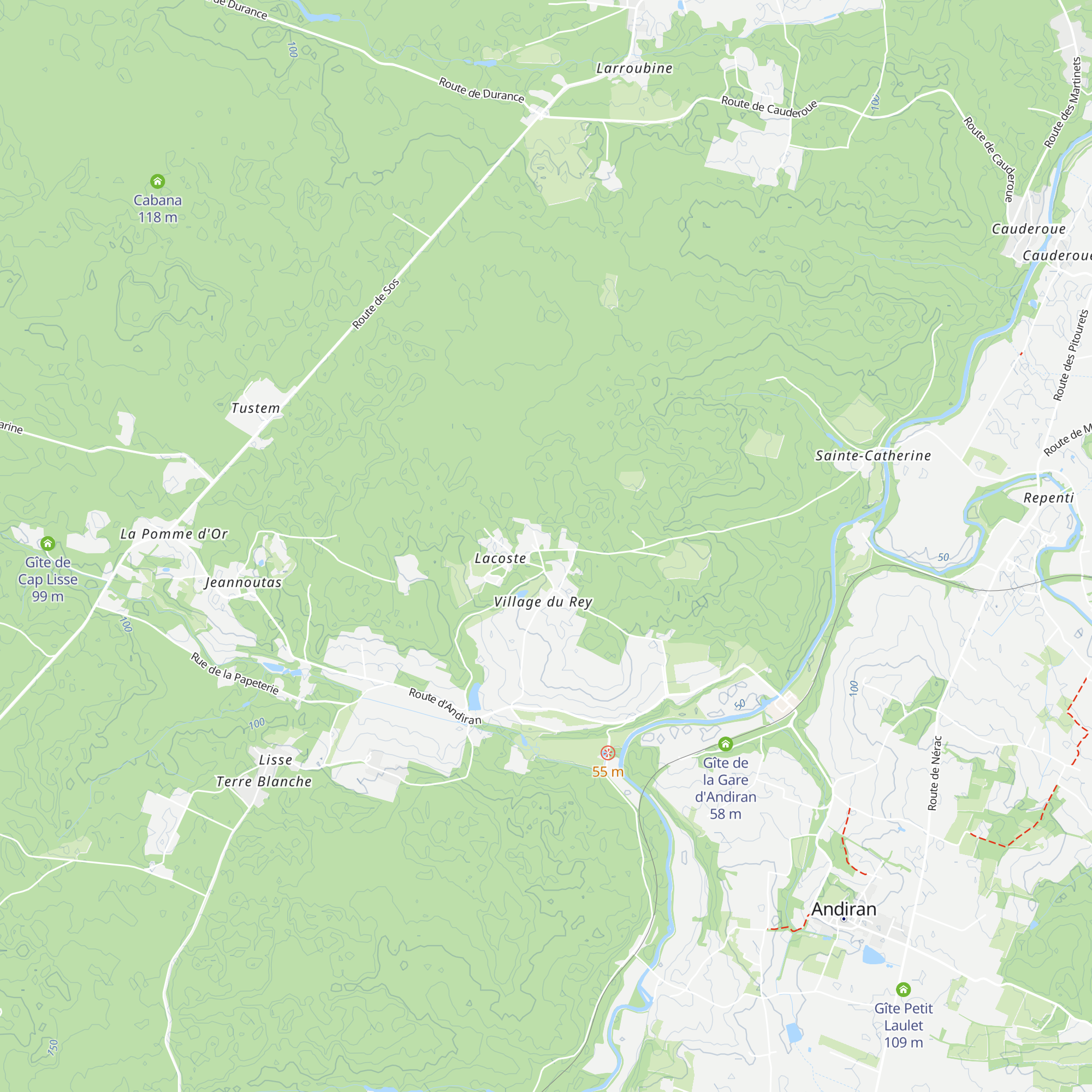 Gîte à l'Orée des bois map