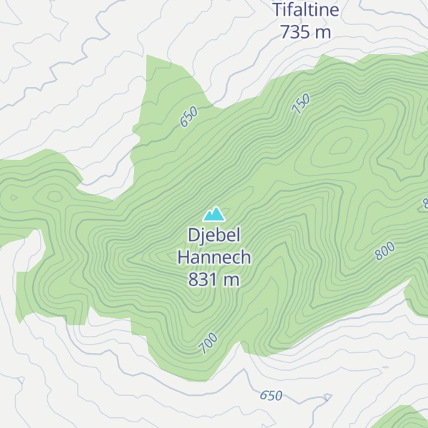 Map of Djebel Hannech