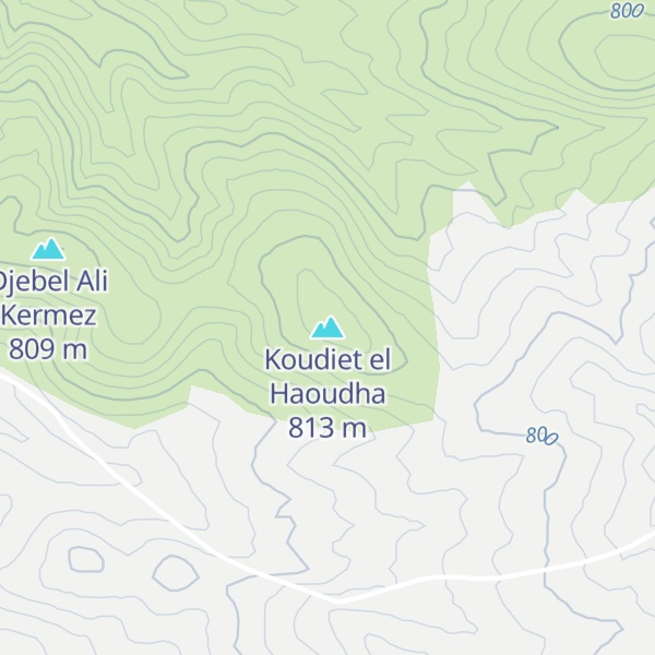 Map of Koudiet el Haoudha