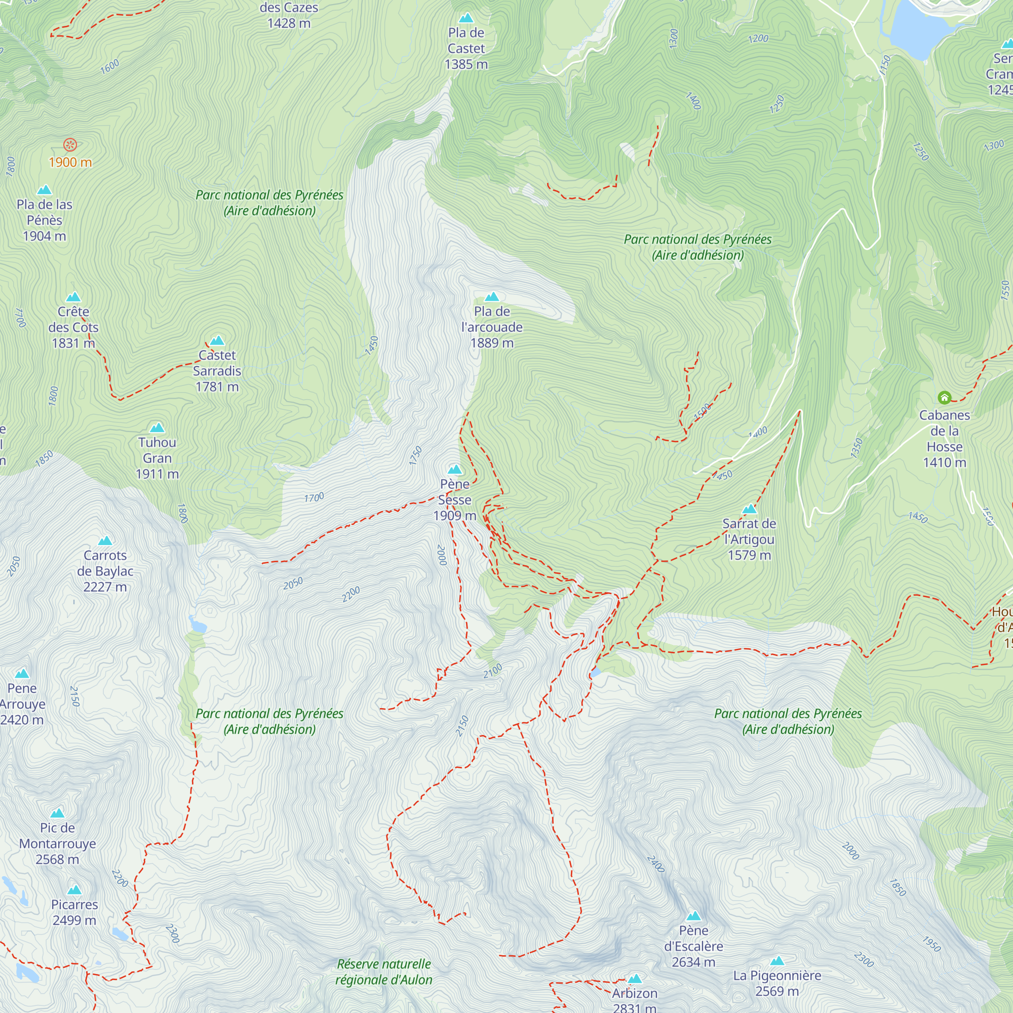 Cabane de l'Aoubère map
