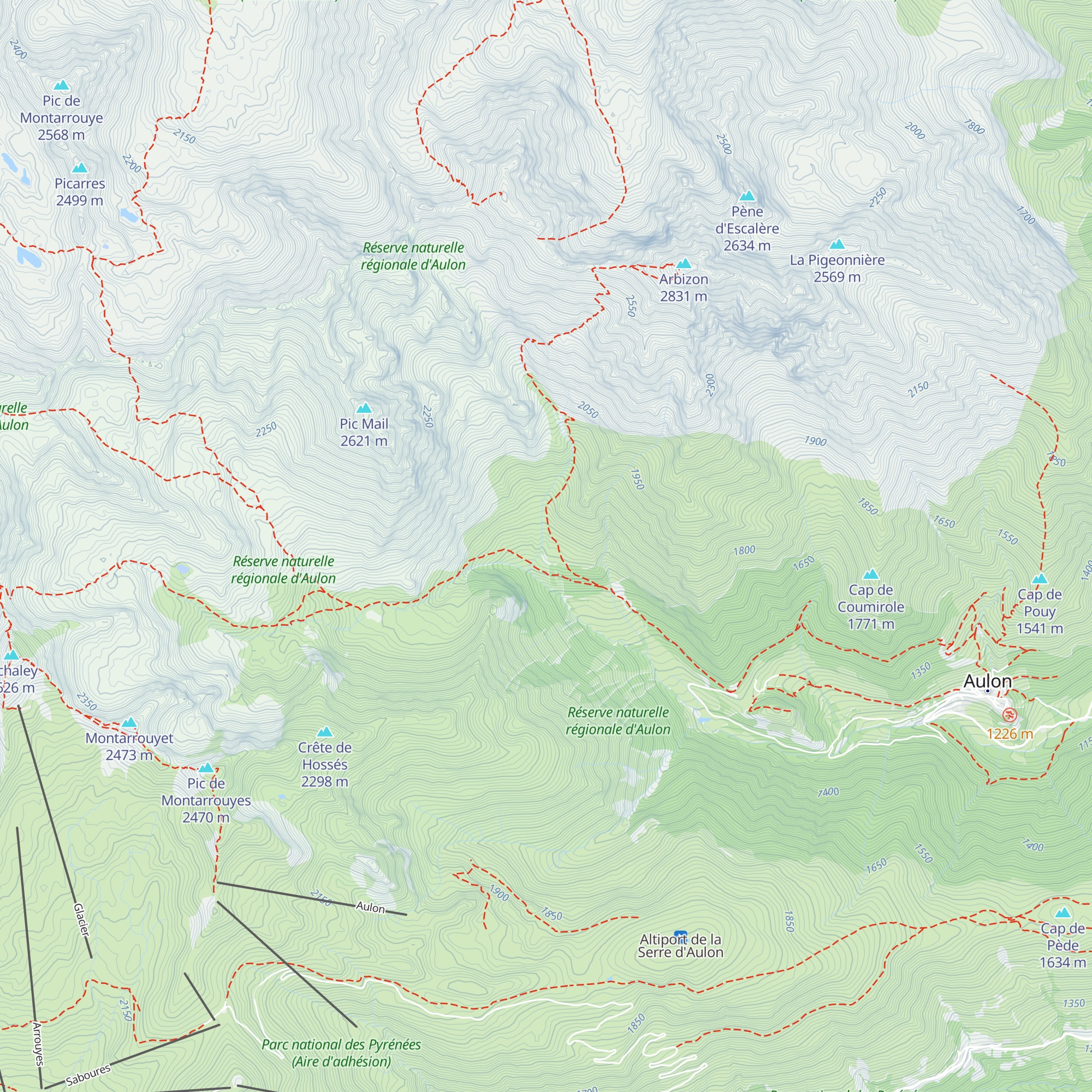 Cabane Espigous map