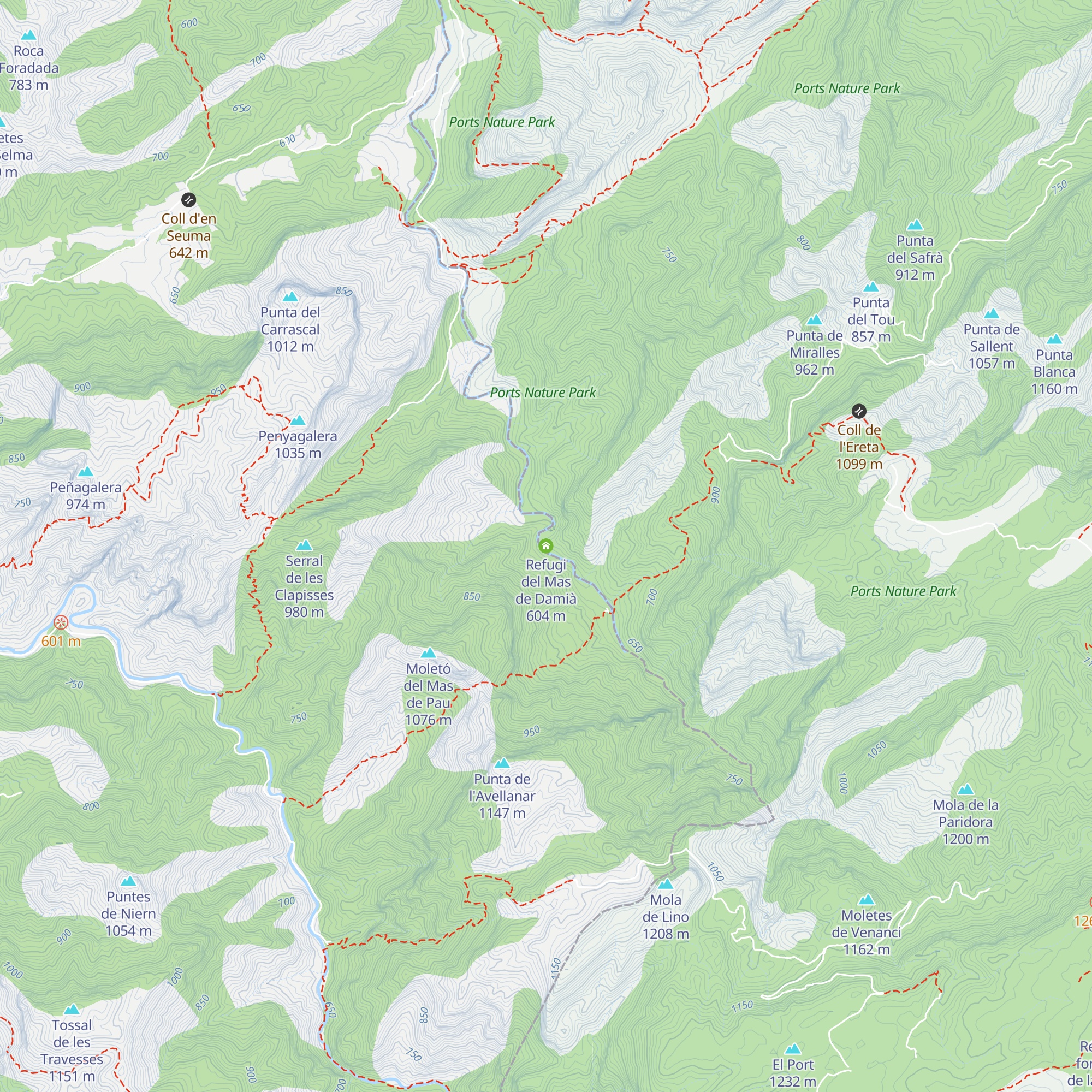 Refugi del Mas de Damià map