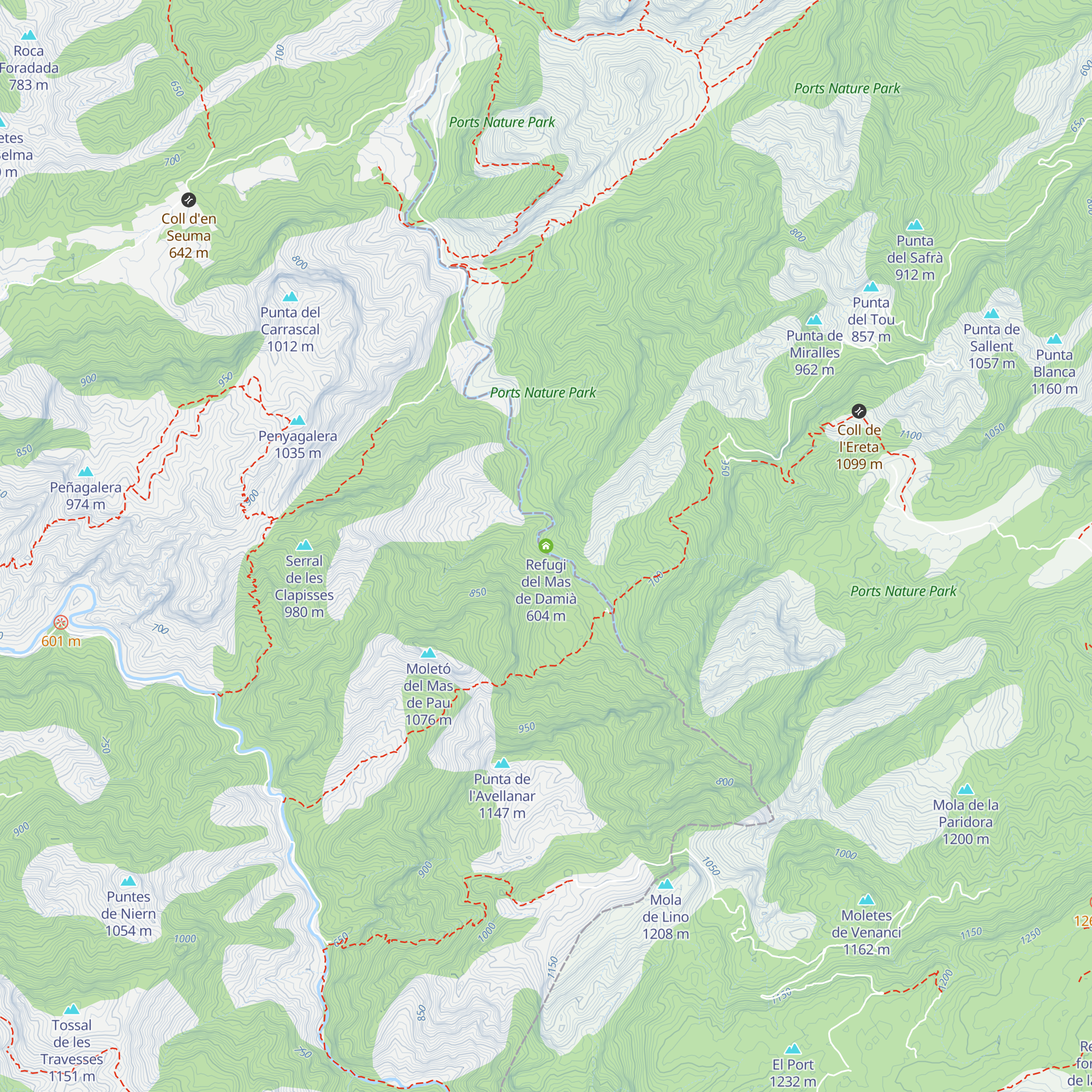 Refugi del Mas de Damià map