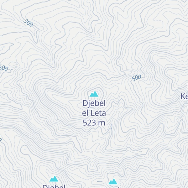 Map of Djebel el Leta