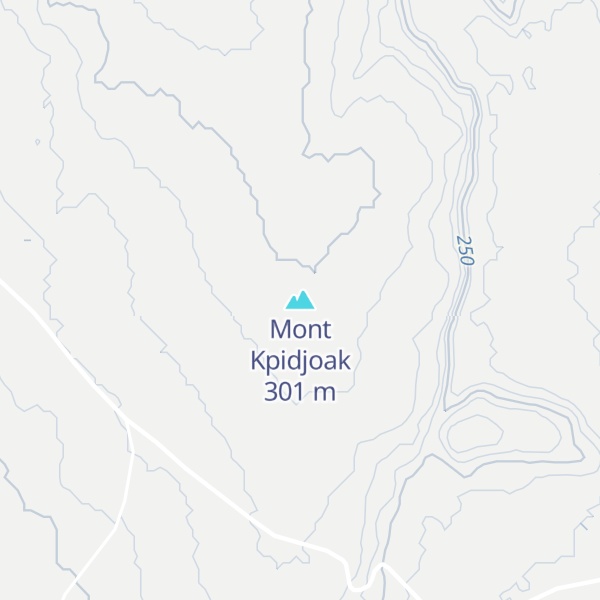 Map of Mont Kpidjoak