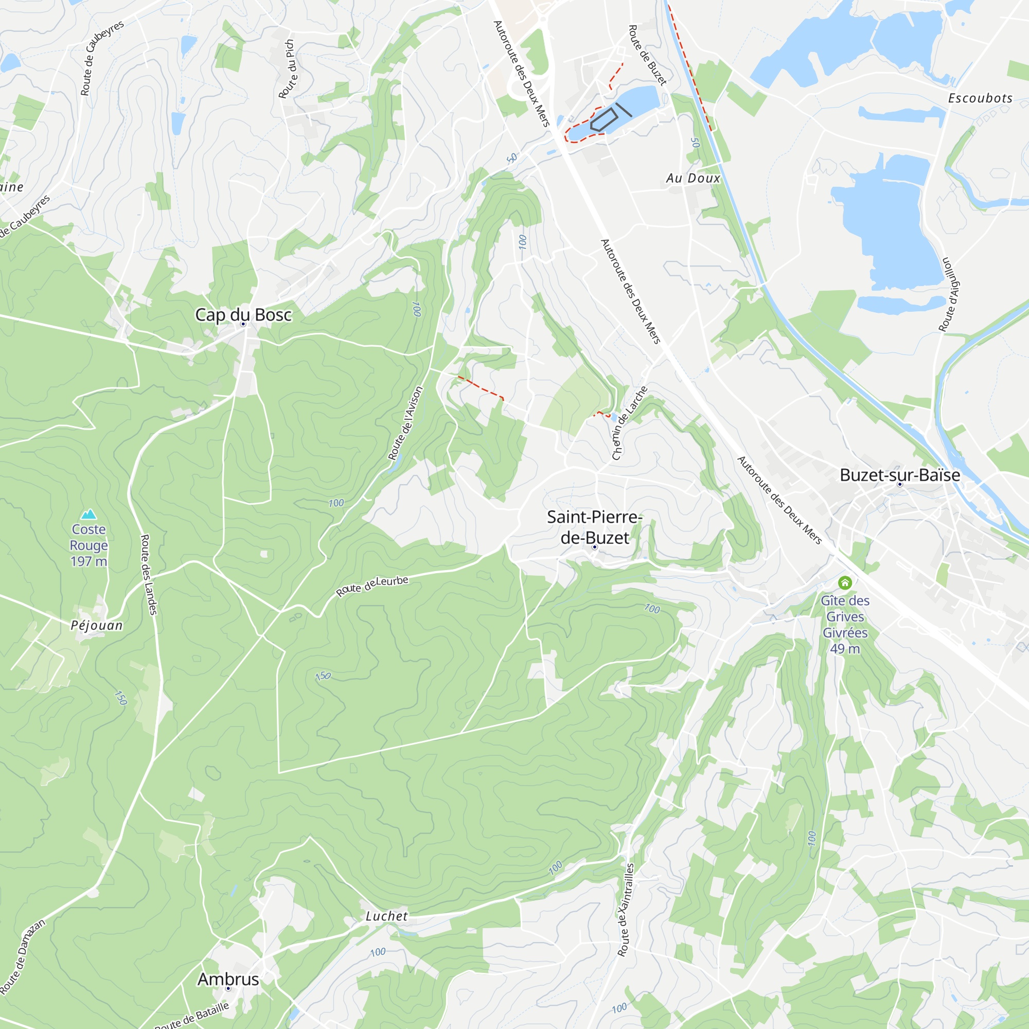 Gîtes de Beaujardin map
