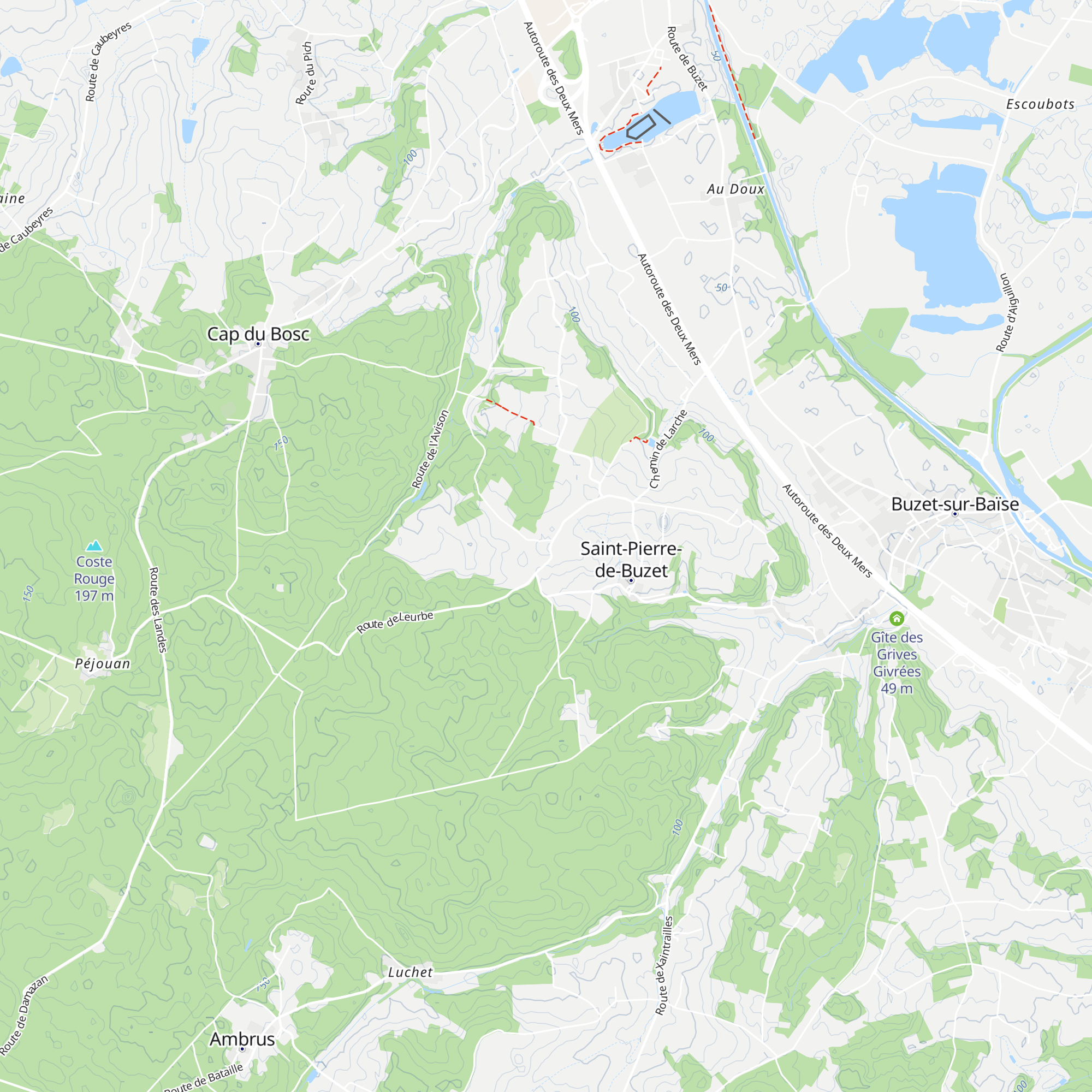 Gîtes de Beaujardin map