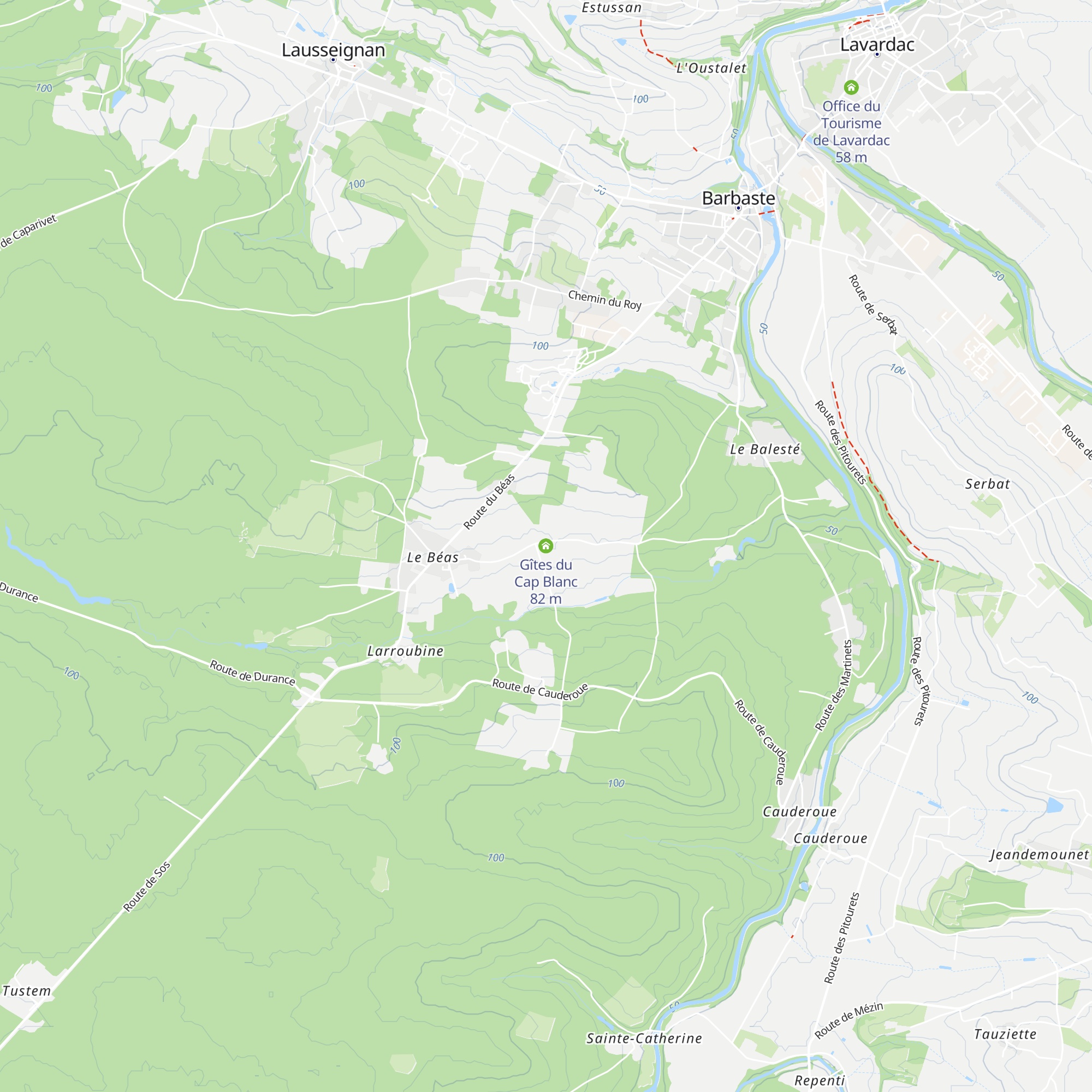 Gîtes du Cap Blanc map