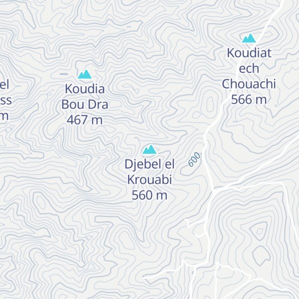 Map of Djebel el Krouabi