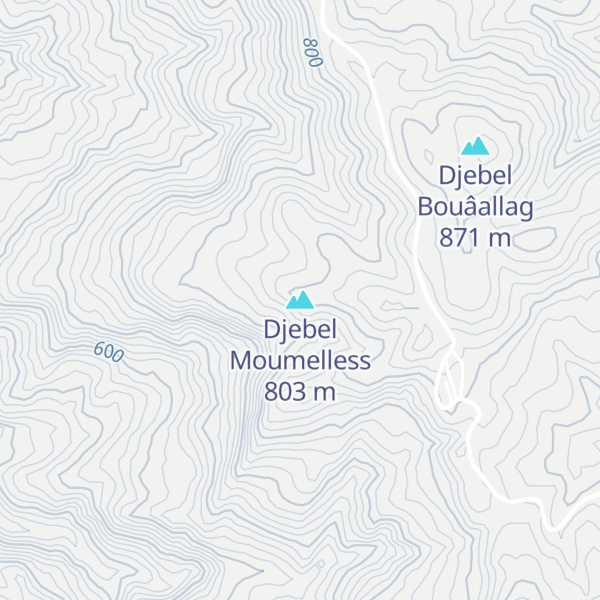 Map of Djebel Moumelless
