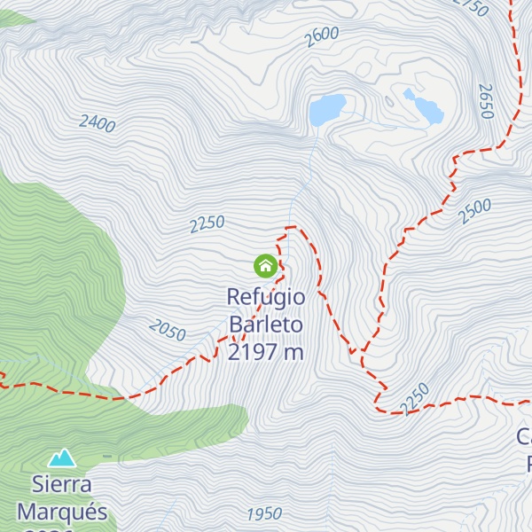 Map of Refugio Barleto