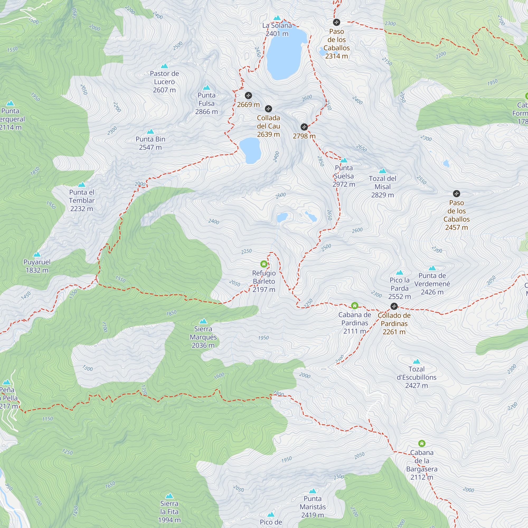 Refugio Barleto map