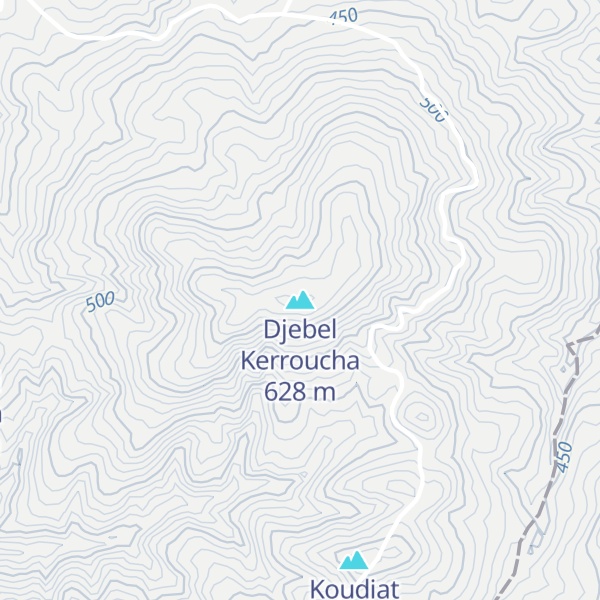 Map of Djebel Kerroucha