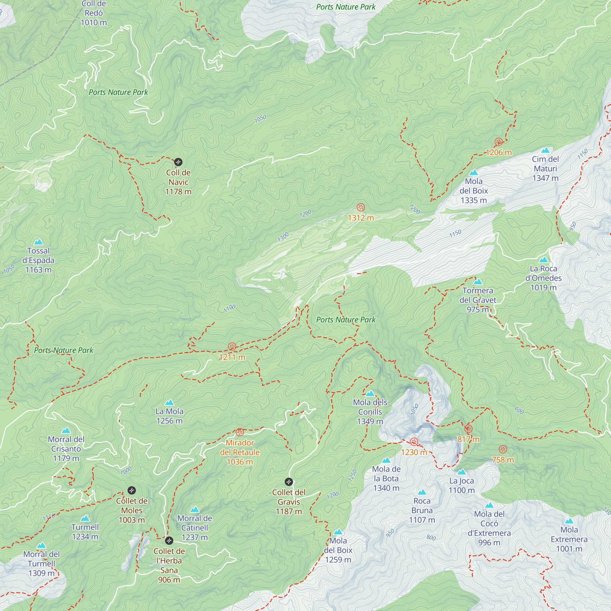 Refugi de Mas del Frare map