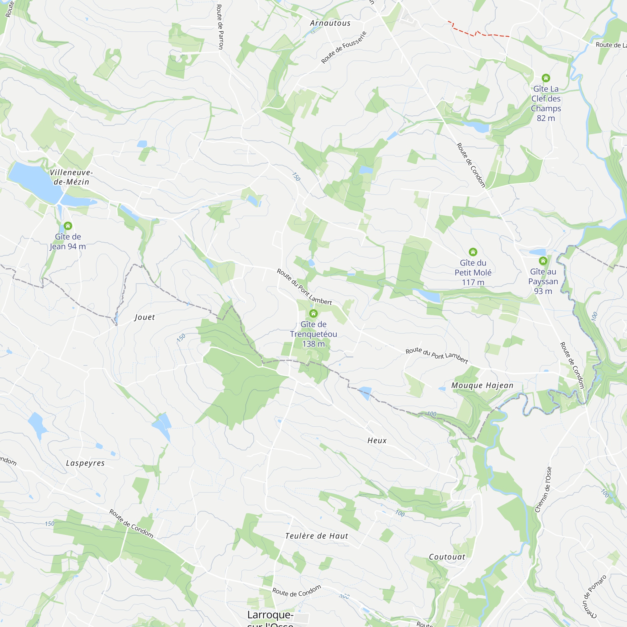 Gîte de Trenquetéou map