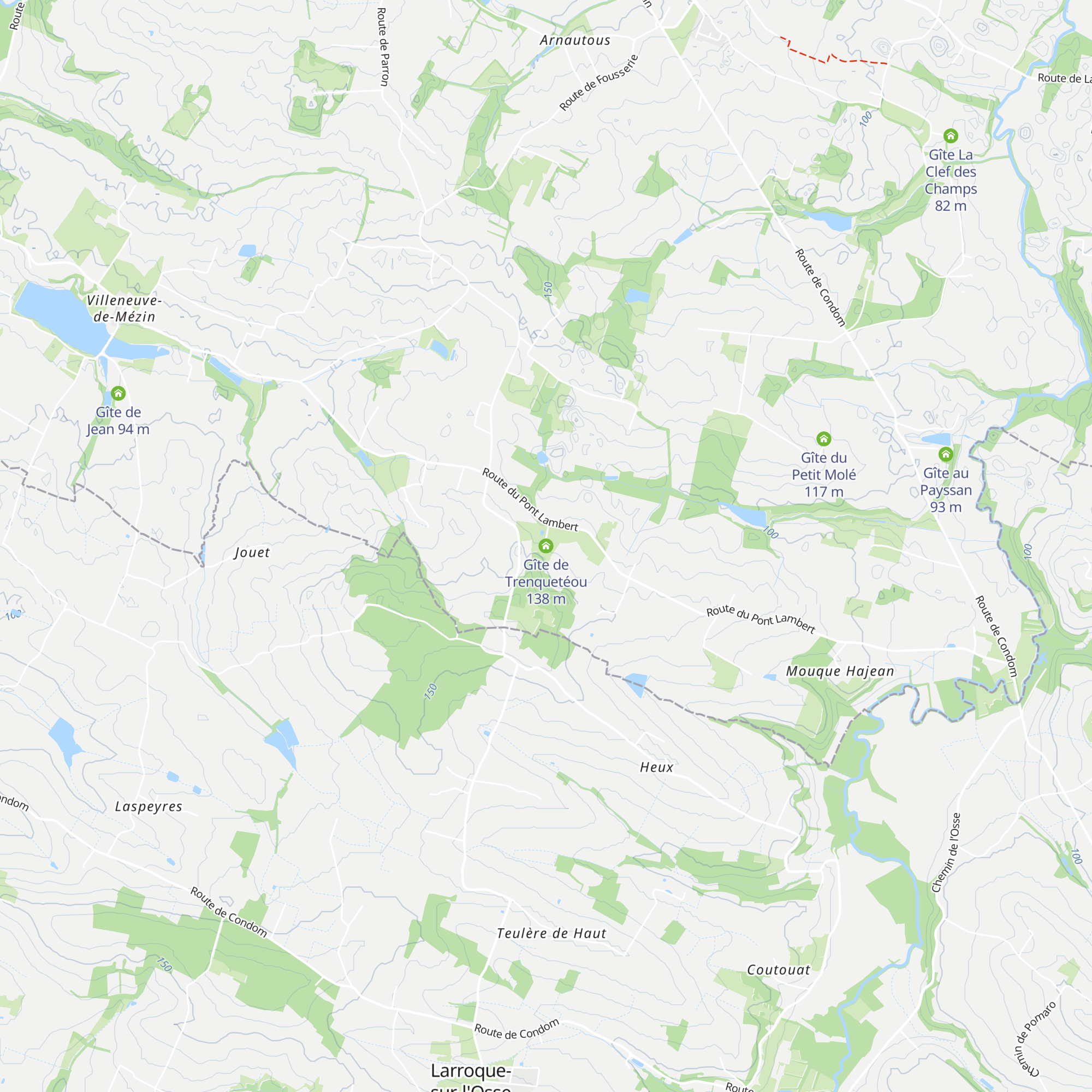 Gîte de Trenquetéou map