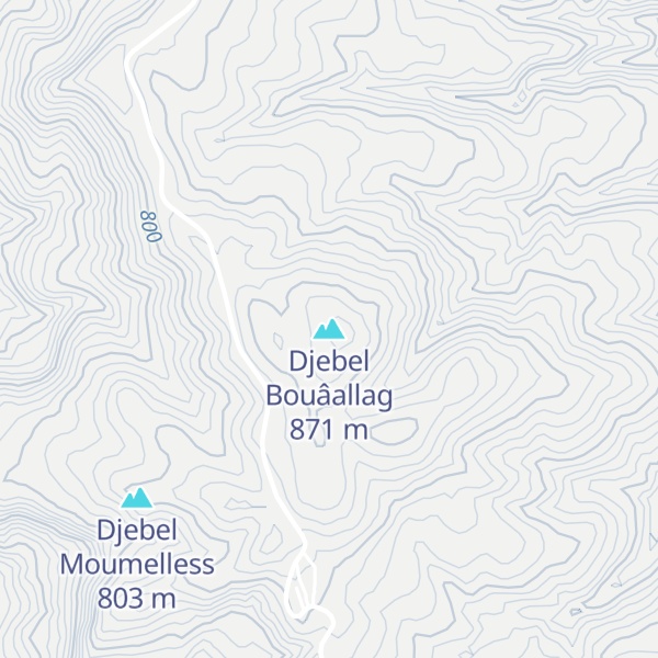Map of Djebel Bouâallag